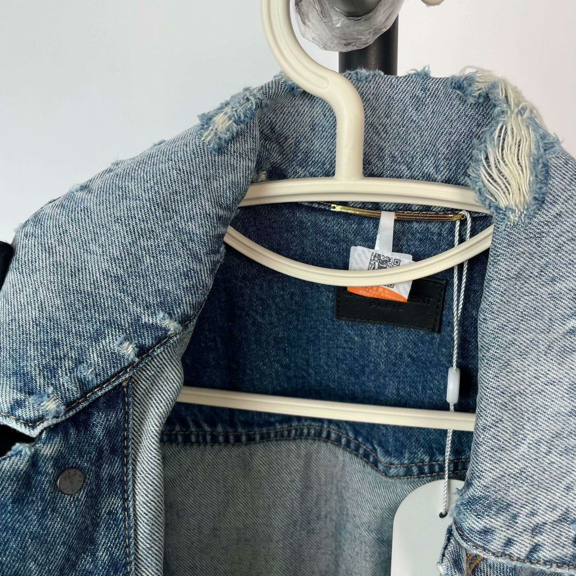 Saint Laurent Paris Saint Laurent Paris Denim Blue Jacket XS Women Size XS / US 0-2 / IT 36-38 - 4 Thumbnail