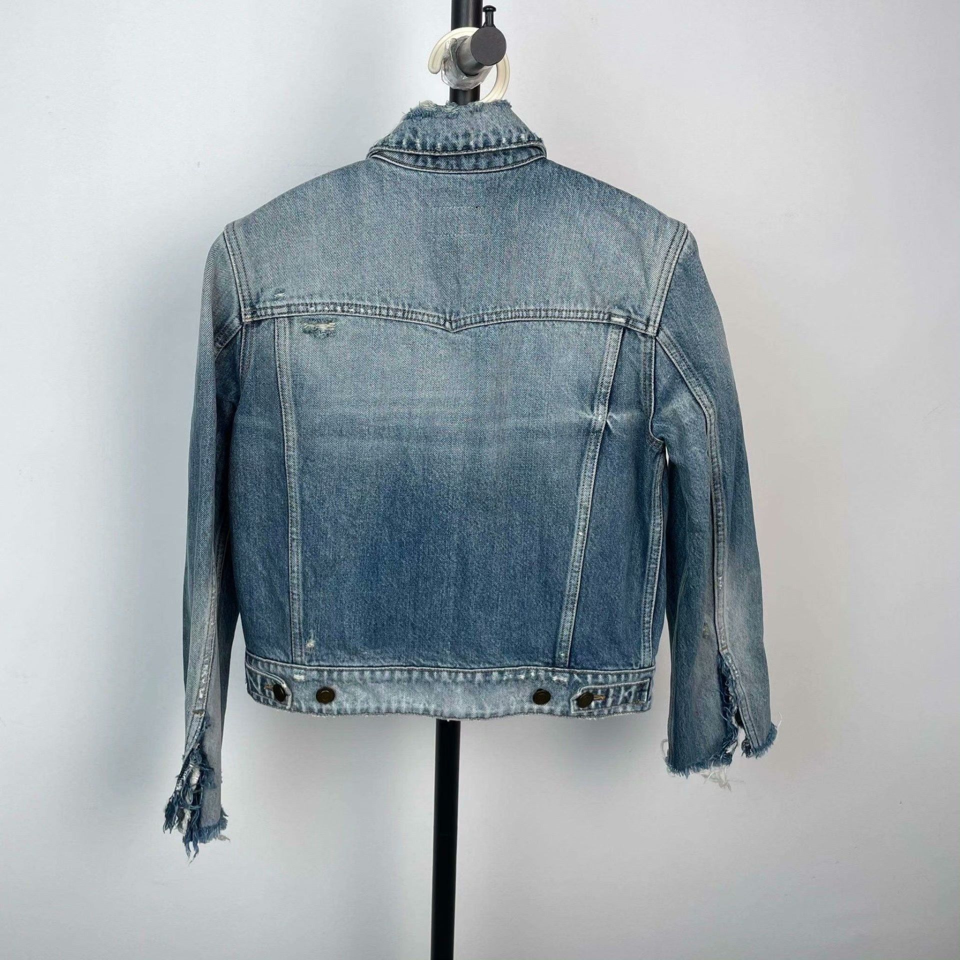 Saint Laurent Paris Saint Laurent Paris Denim Blue Jacket XS Women Size XS / US 0-2 / IT 36-38 - 2 Thumbnail