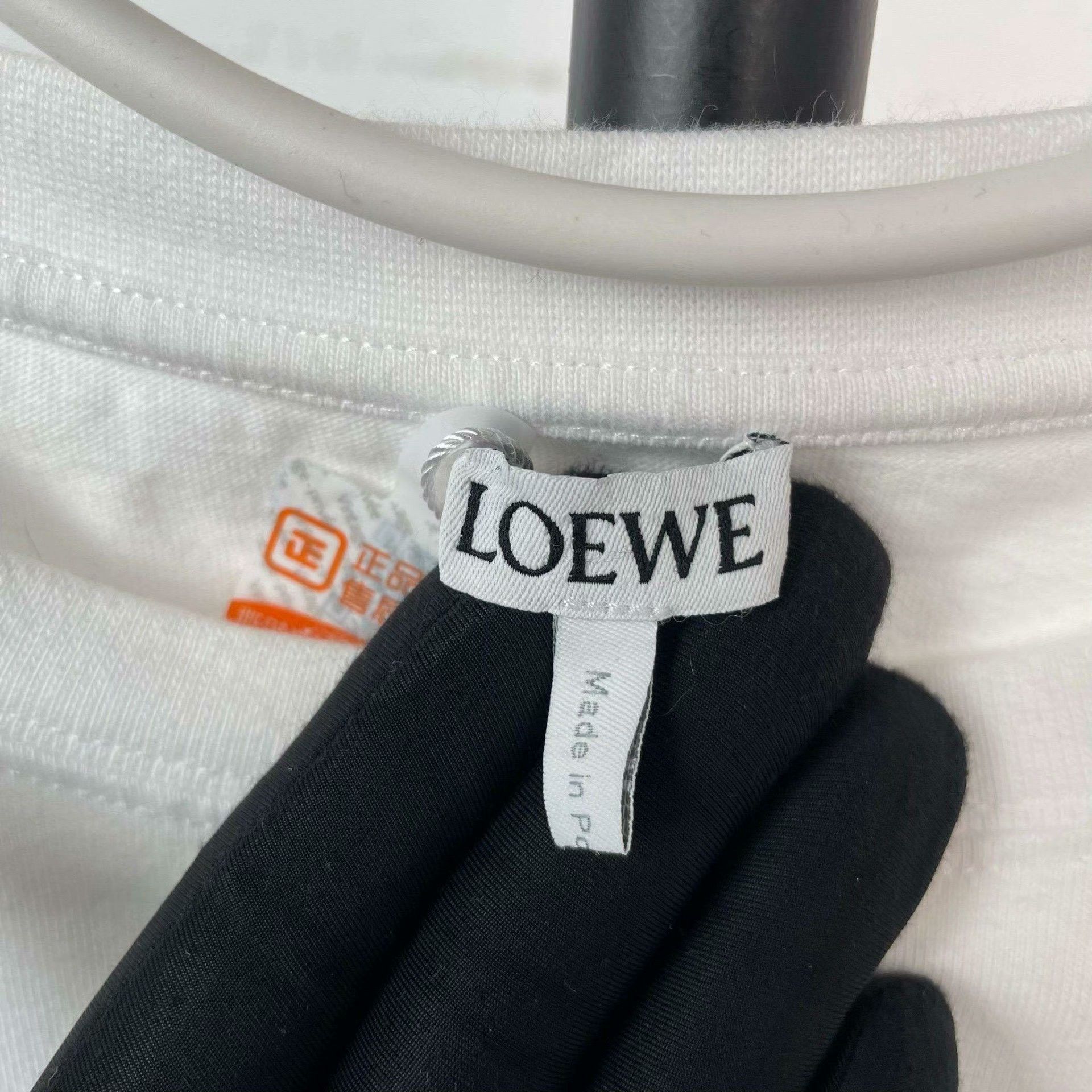 Loewe Loewe Cotton Printed White T-Shirt XS Women Size XS / US 0-2 / IT 36-38 - 3 Thumbnail