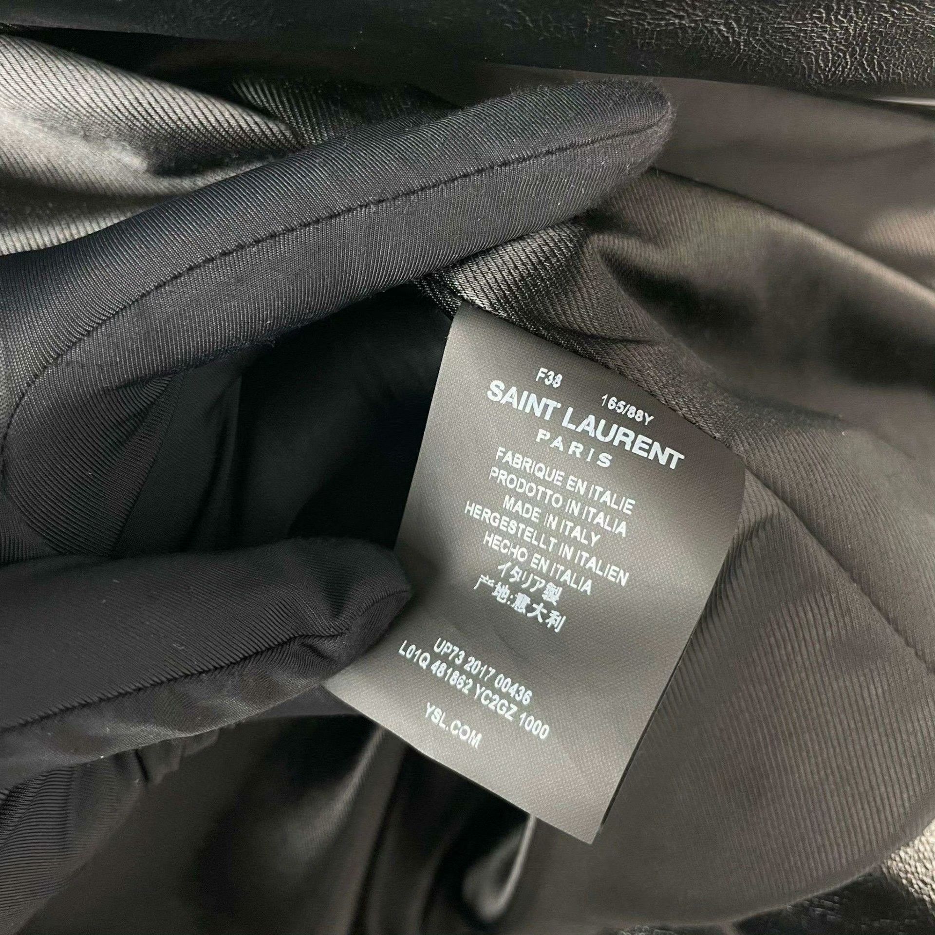 Saint Laurent Paris Saint Laurent Paris Leather Black Leather Jacket M Women Size M / US 6-8 / IT 42-44 - 5 Thumbnail