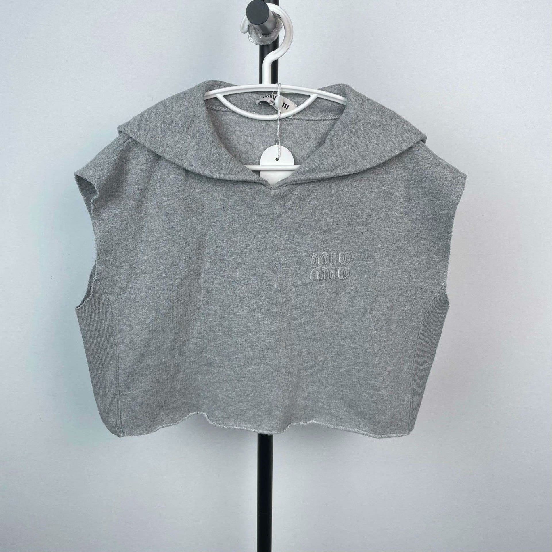 Miu Miu Miu Miu Cotton Gray Hoodie S Men Size US S / EU 44-46 / 1 - 2 Thumbnail