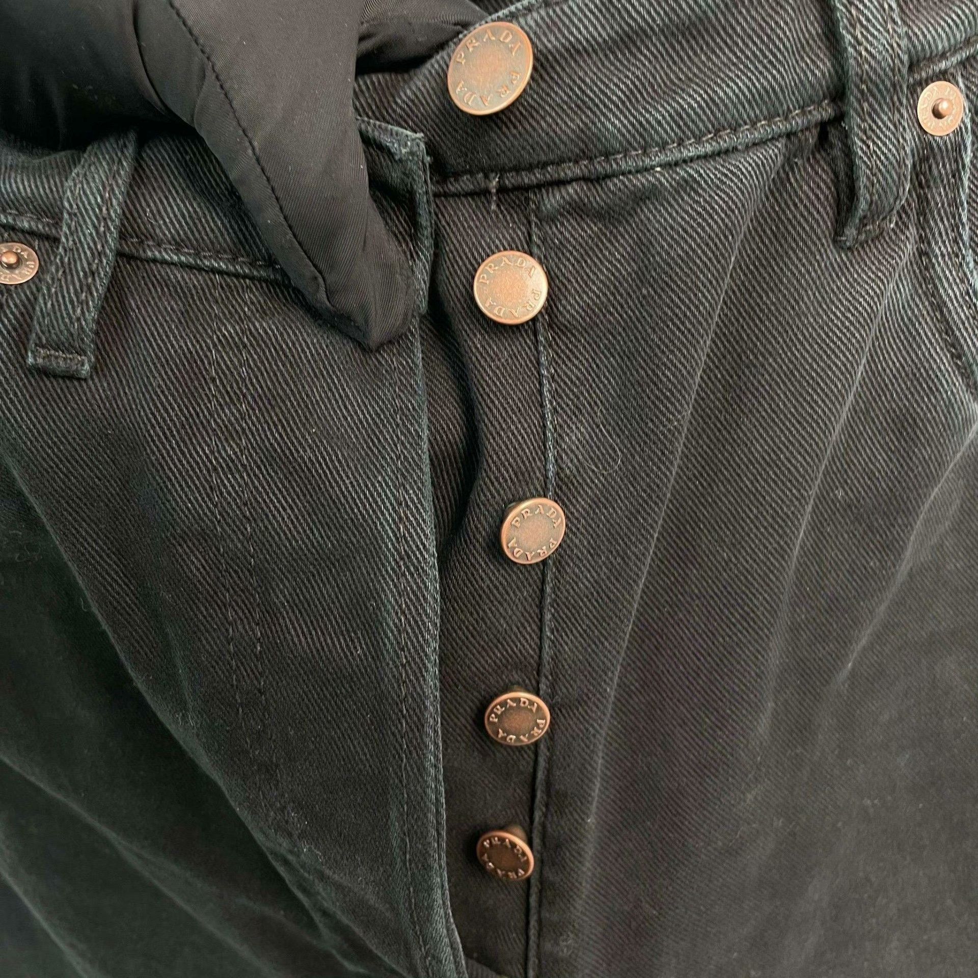 Prada Prada Denim Black Jeans XS Women Size 24" / US 00 / IT 34 - 3 Thumbnail