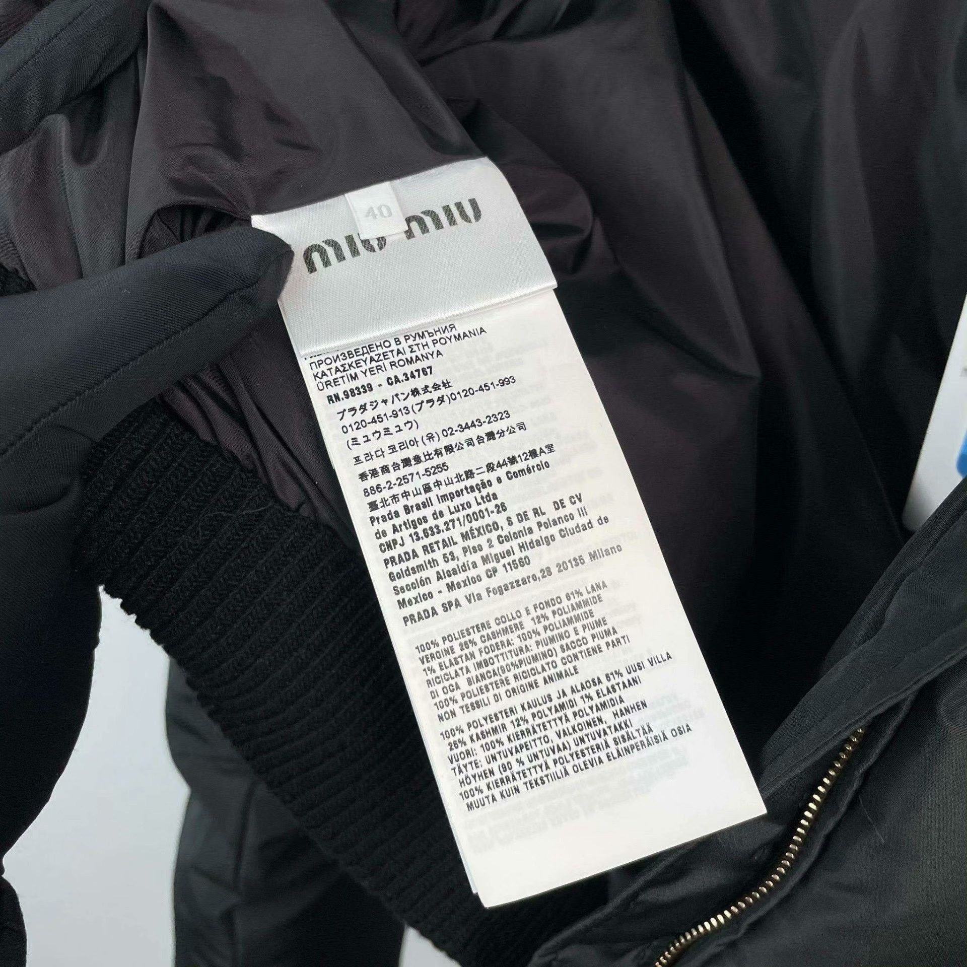 Miu Miu Miu Miu Down Cropped Black Down Jacket 40 Women Size M / US 6-8 / IT 42-44 - 6 Thumbnail