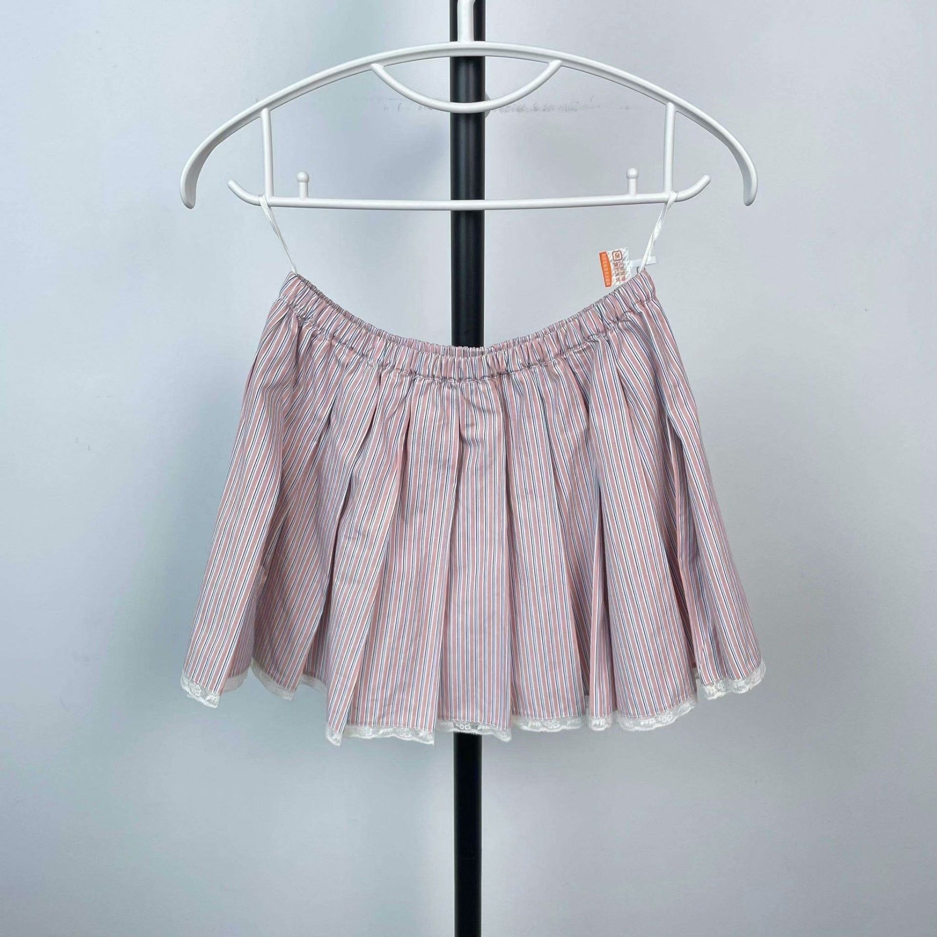 Miu Miu Miu Miu Retro Striped Pink Skirt S Women Size 26" / US 2 / IT 38 - 2 Thumbnail