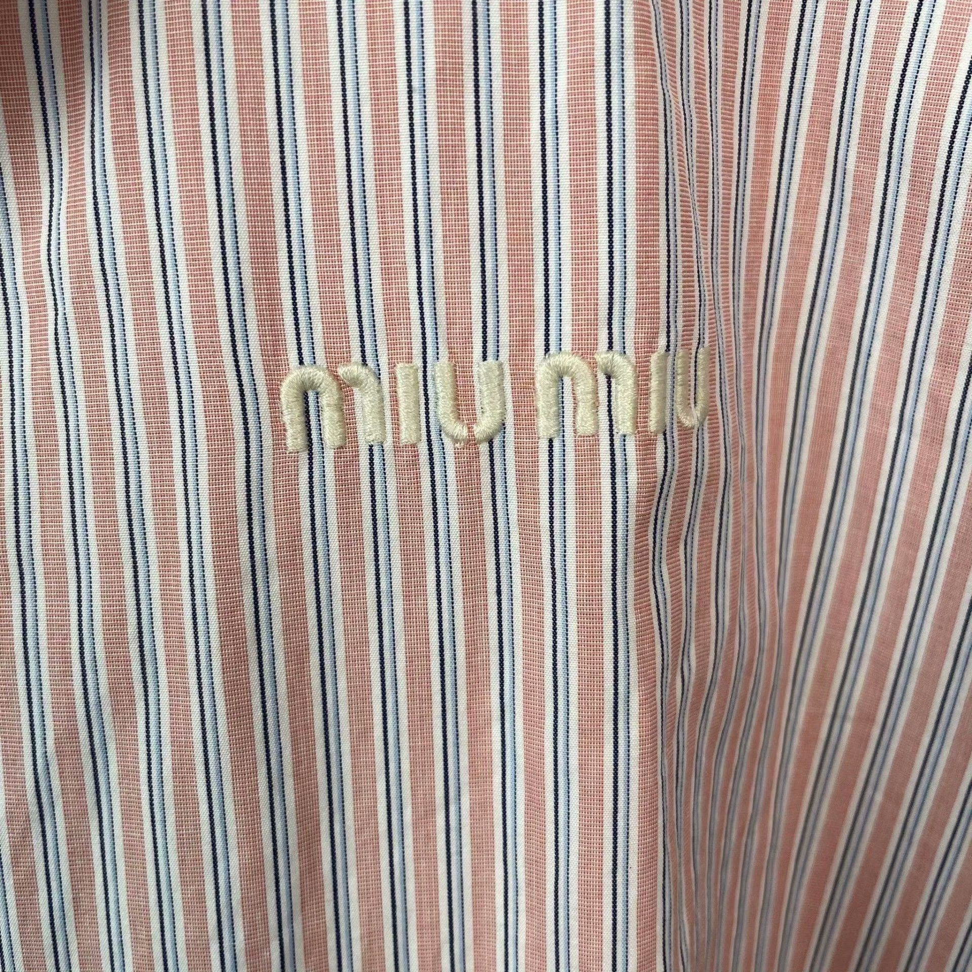 Miu Miu Miu Miu Striped Purple Button Up S Women Size S / US 4 / IT 40 - 8 Thumbnail