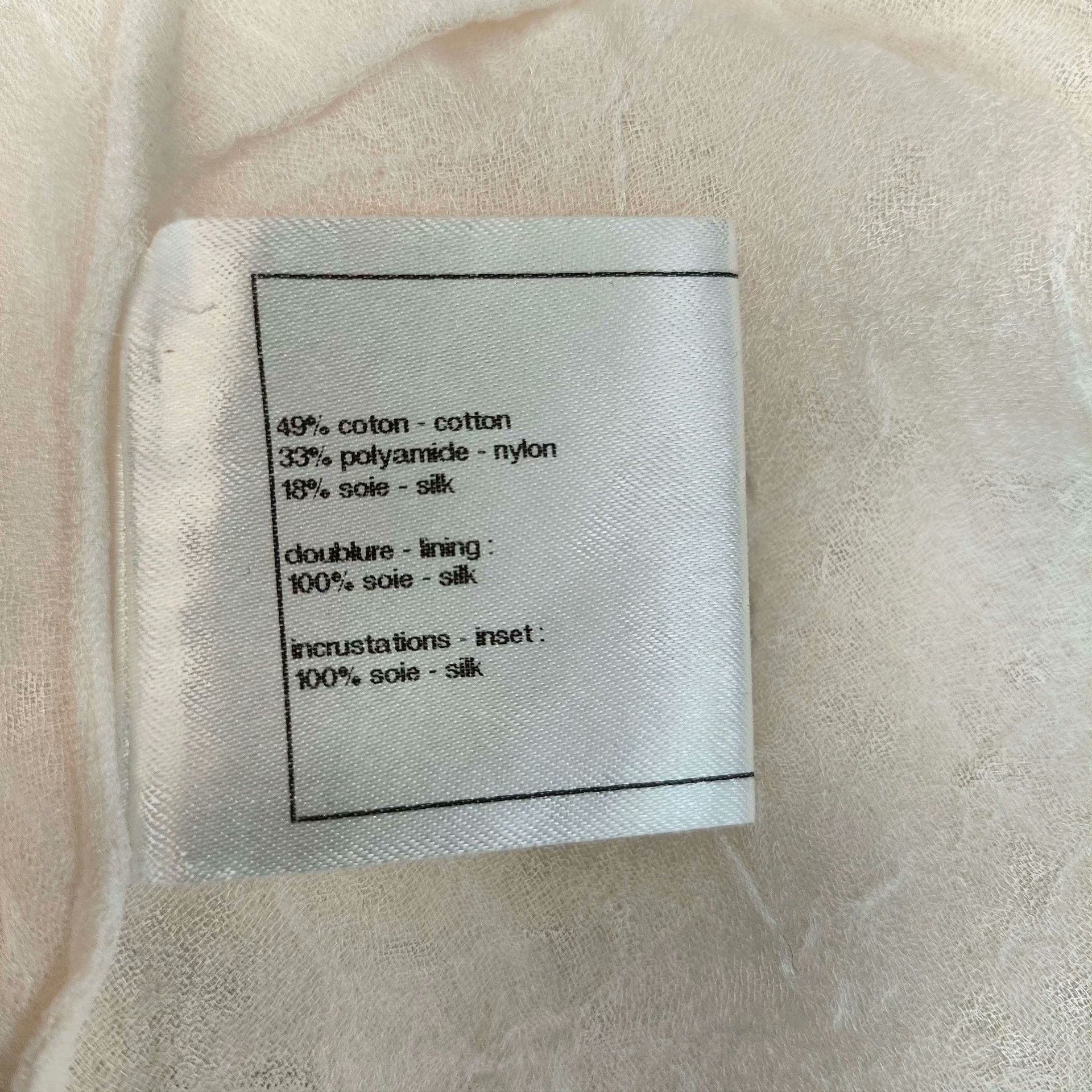 Chanel Chanel Silk White Jacket 34 Women Size XS / US 0-2 / IT 36-38 - 8 Thumbnail