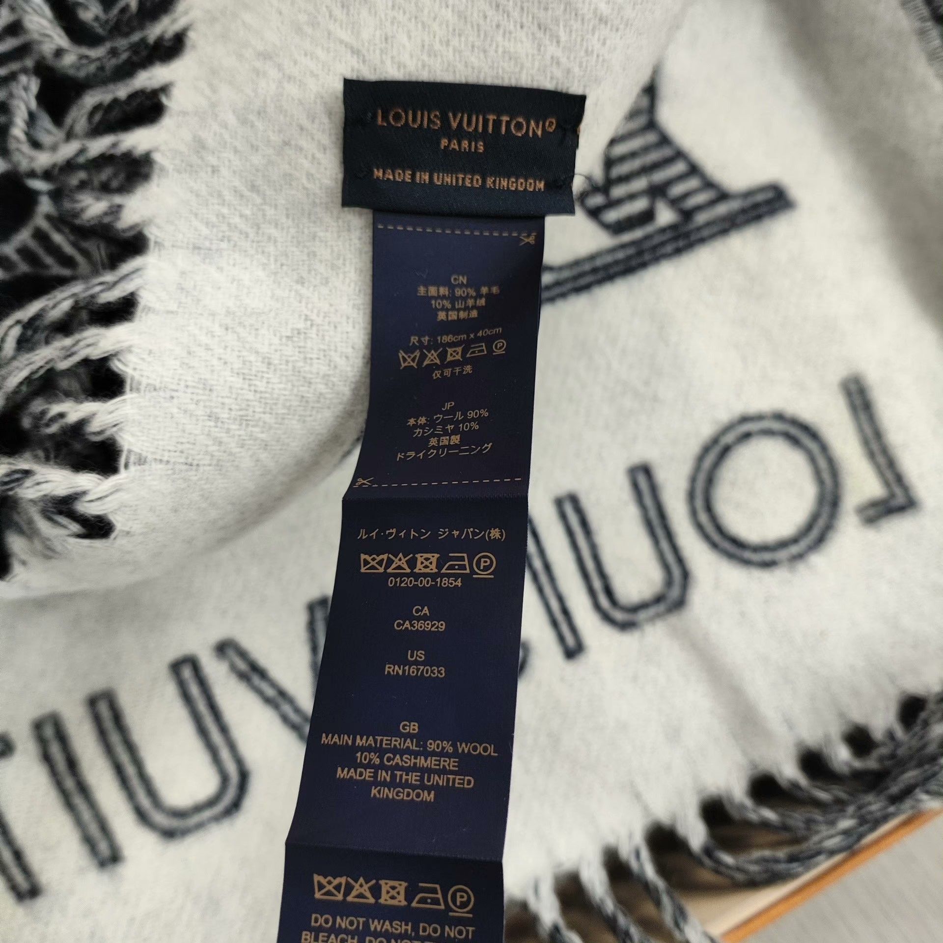 Louis Vuitton Louis Vuitton Blue Scarf M Men Size ONE SIZE - 5 Thumbnail