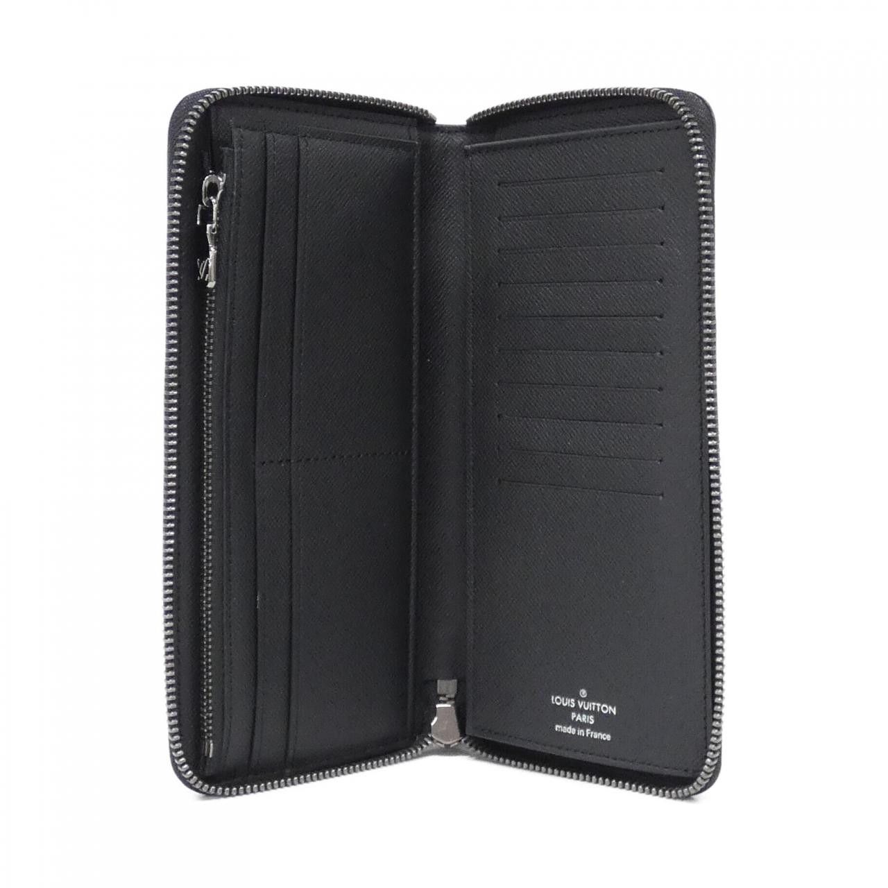 Louis Vuitton Louis Vuitton Louis Vuitton Zippy Wallet Vertical Monogram Eclipse Long Wallet Textile Long Wallet M62295 DUTY FREE for USA Size ONE SIZE - 3 Thumbnail
