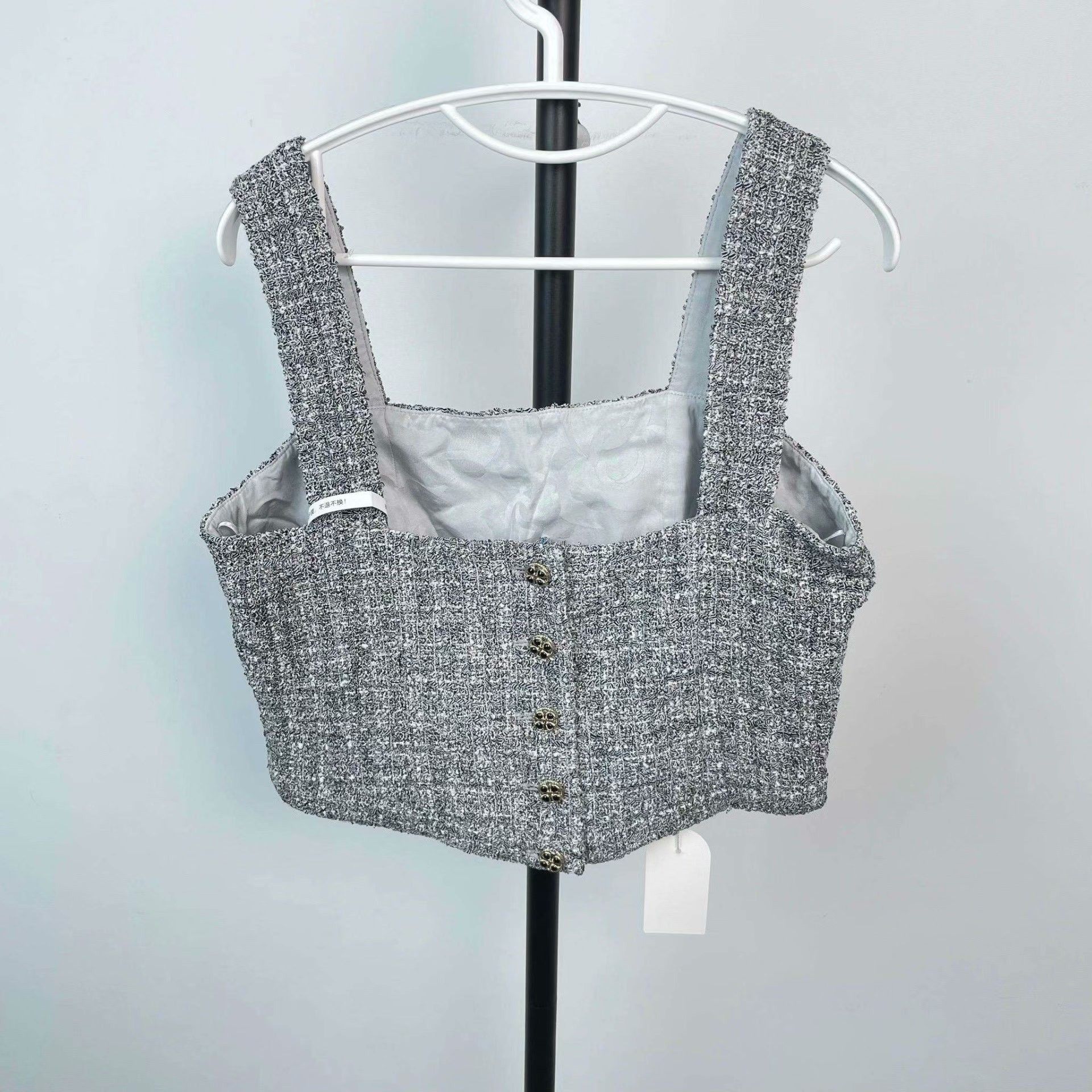 Chanel Chanel Gray Blouse 40 Women Size M / US 6-8 / IT 42-44 - 3 Thumbnail