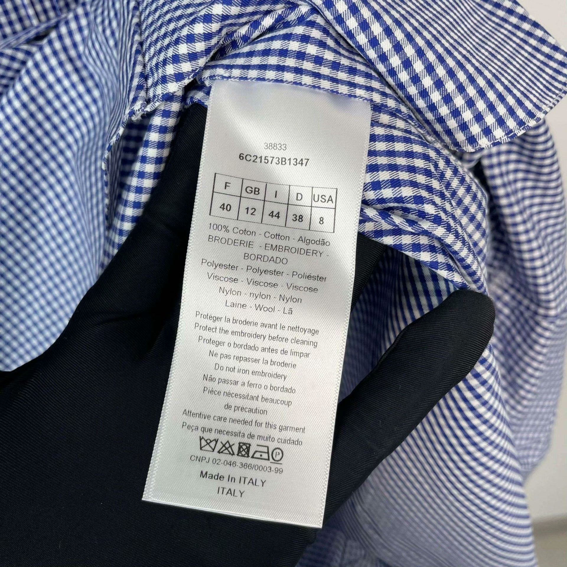 Dior Dior Plaid Blue Dress 40 Women Size M / US 6-8 / IT 42-44 - 4 Thumbnail