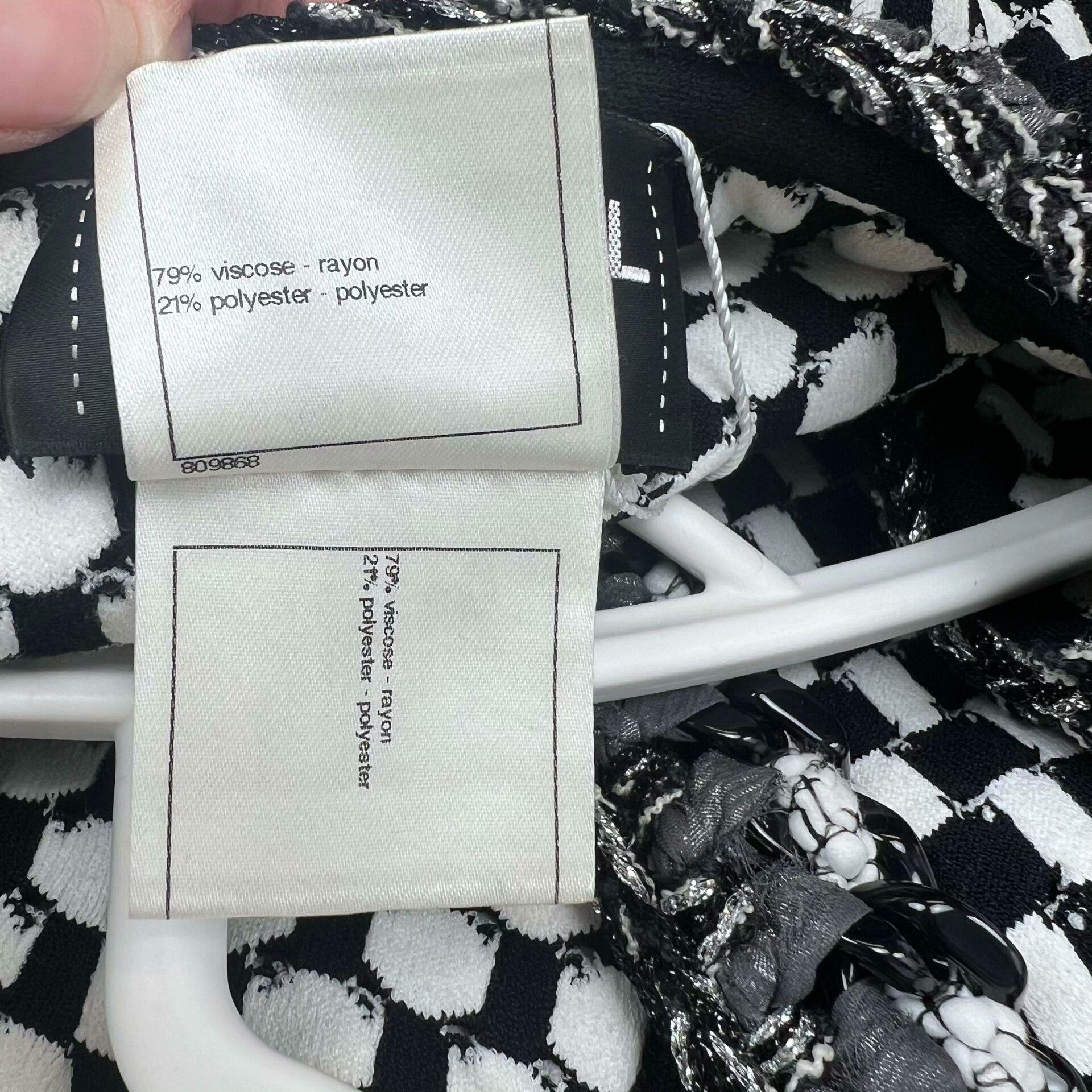 Chanel Chanel Plaid Cotton Black Sweater 36 Women Size S / US 4 / IT 40 - 5 Thumbnail