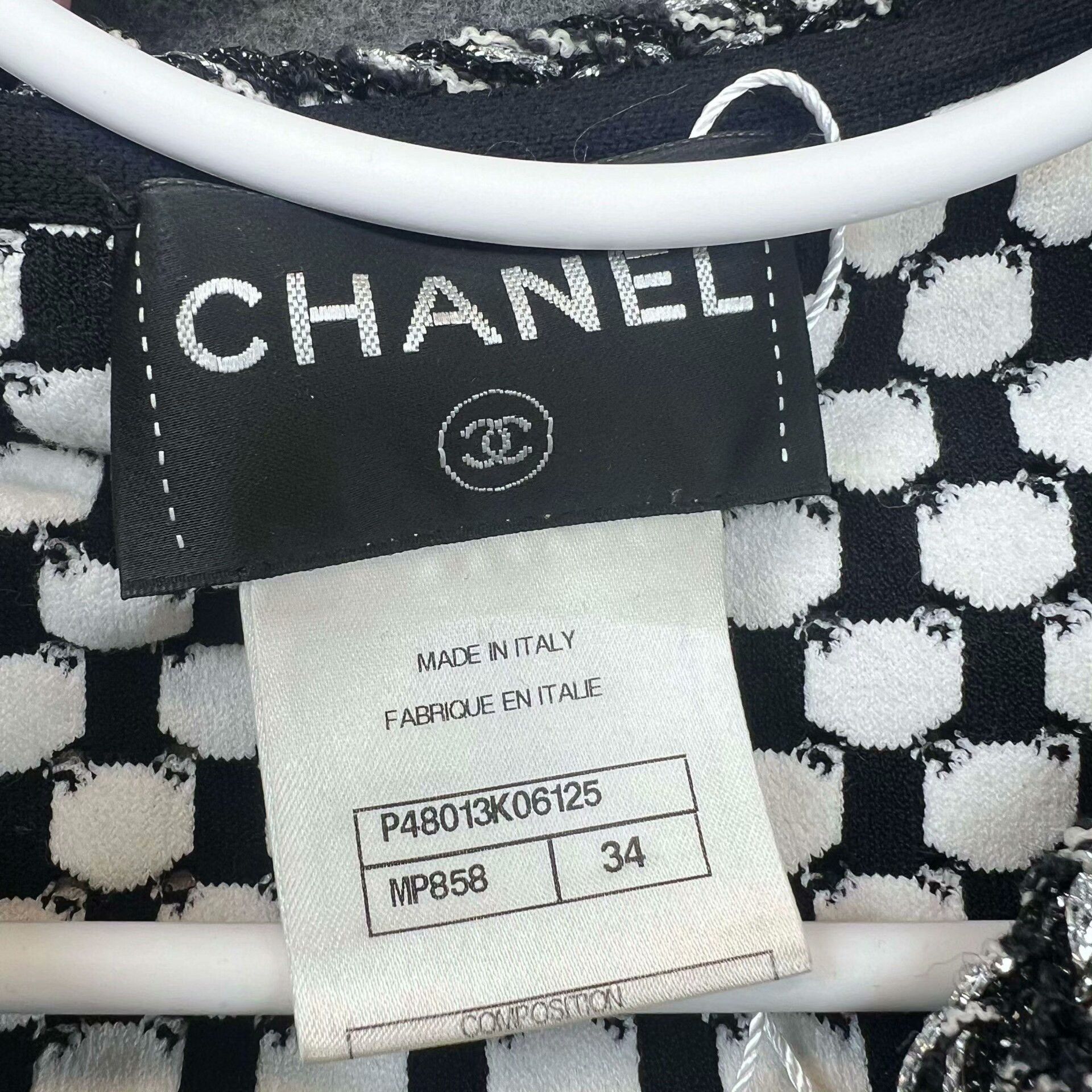 Chanel Chanel Plaid Cotton Black Sweater 36 Women Size S / US 4 / IT 40 - 3 Thumbnail