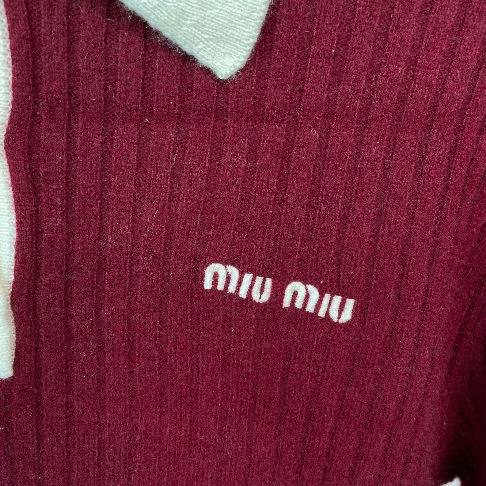 Miu Miu Miu Miu Red Sweater 36 Women Size S / US 4 / IT 40 - 4 Thumbnail