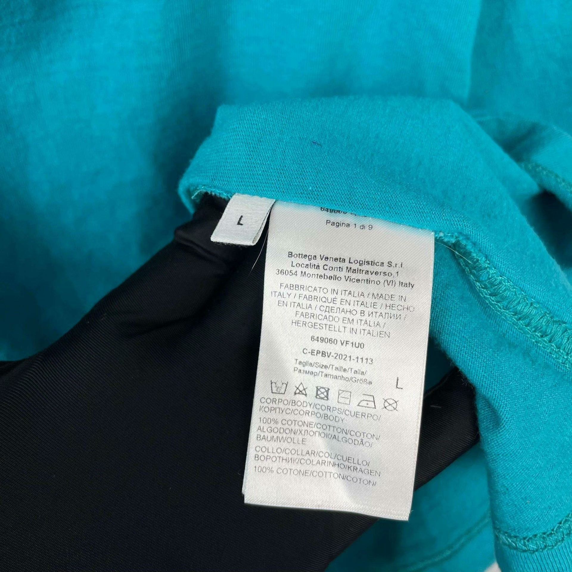 Bottega Veneta Bottega Veneta Blue T-Shirt L Women Size L / US 10 / IT 46 - 4 Thumbnail
