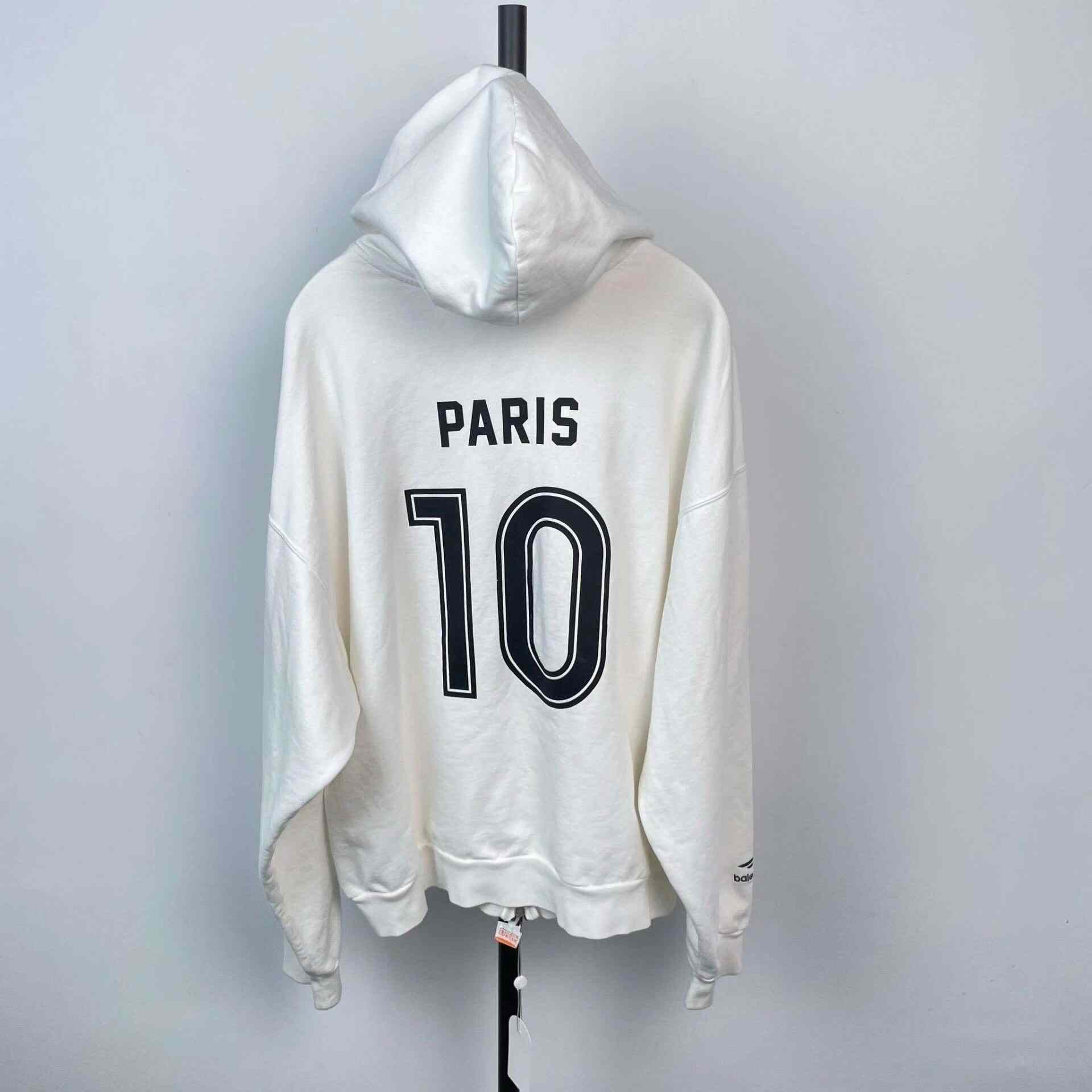 Balenciaga Balenciaga Cotton White Hoodie S Women Size S / US 4 / IT 40 - 2 Thumbnail