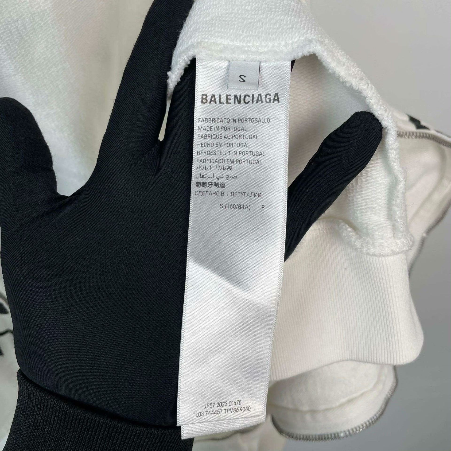 Balenciaga Balenciaga Cotton White Hoodie S Women Size S / US 4 / IT 40 - 6 Thumbnail
