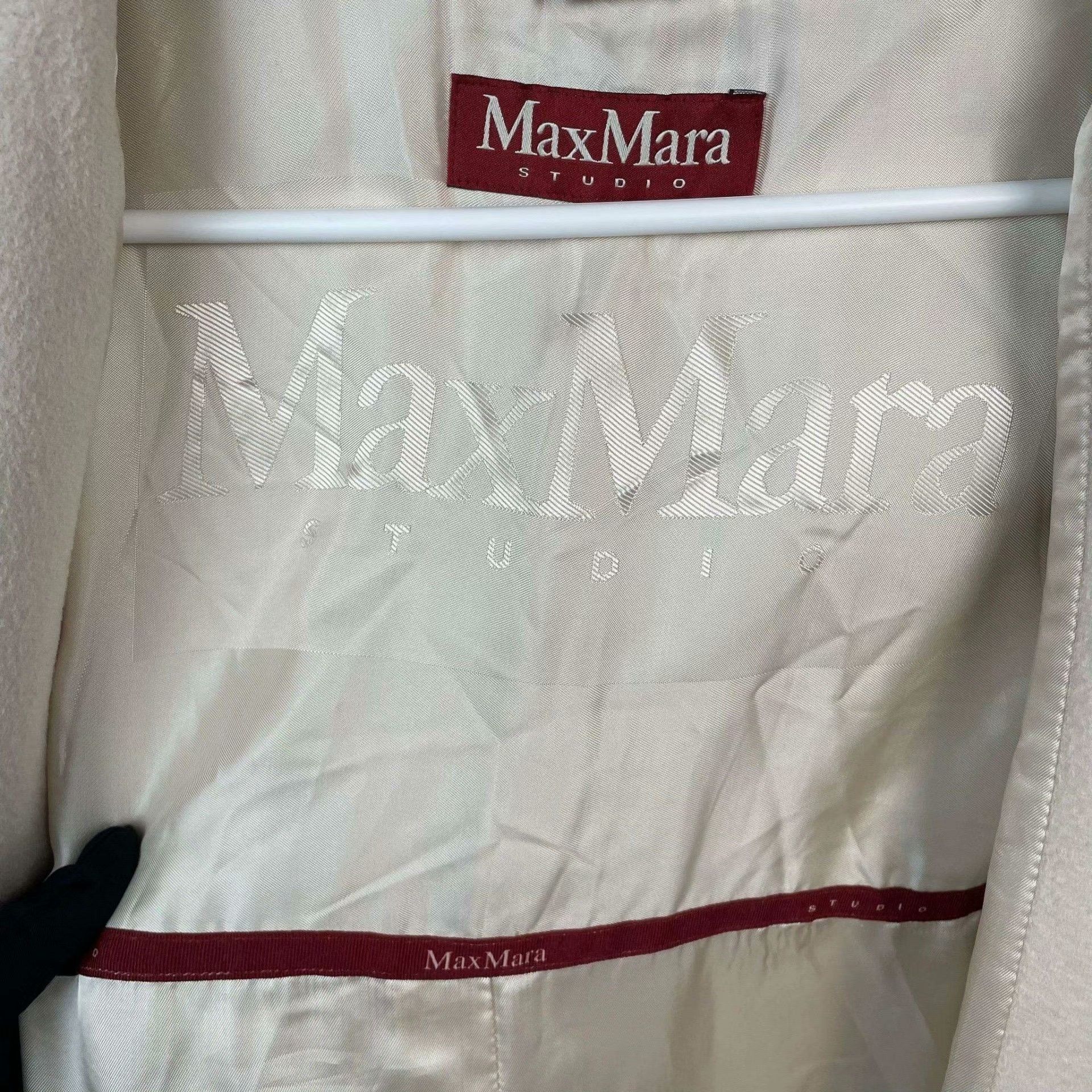 Max Mara Max Mara Wool Beige Coat S Women Size S / US 4 / IT 40 - 9 Thumbnail