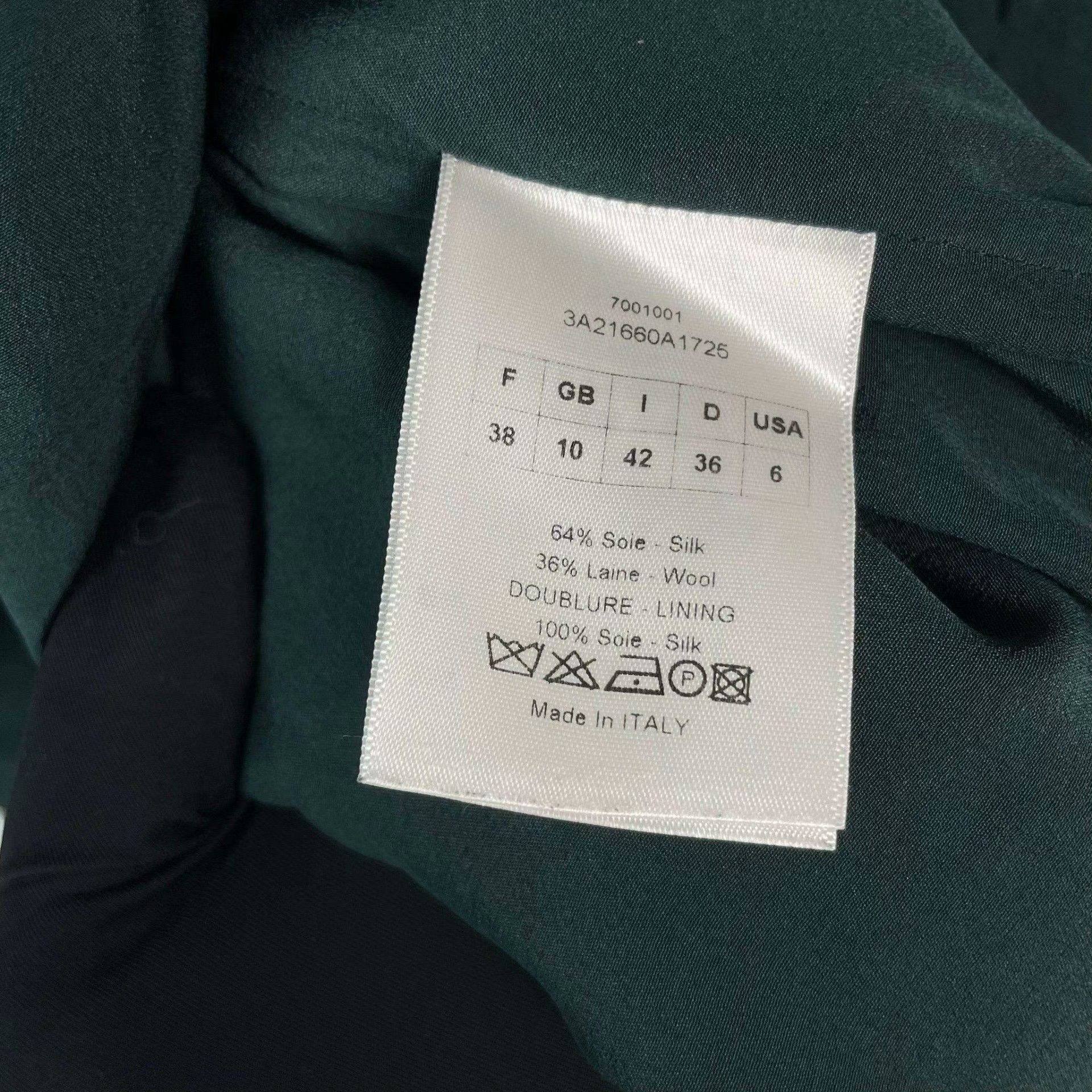 Dior Dior Silk Green Dress 38 Women Size S / US 4 / IT 40 - 4 Thumbnail