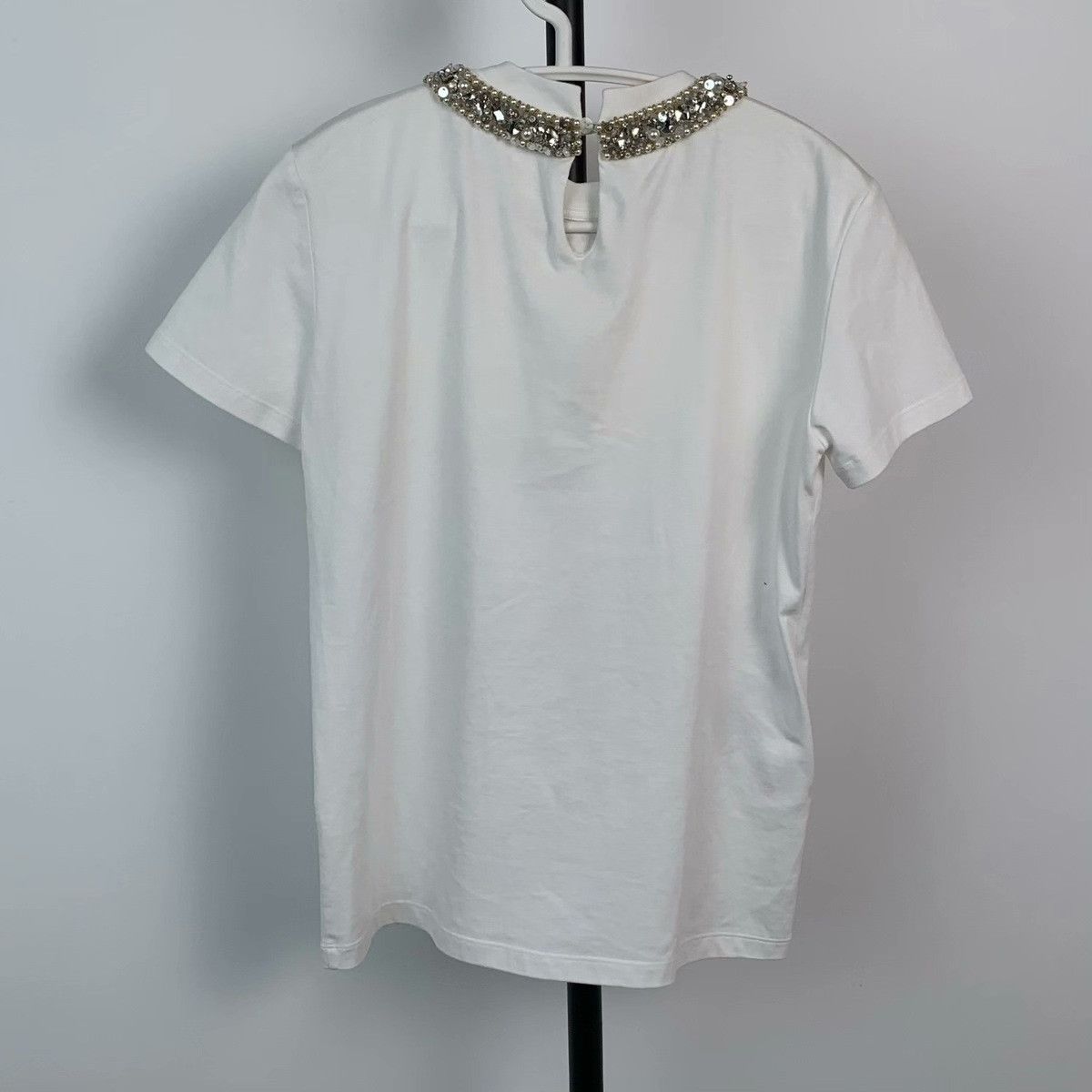 Miu Miu Miu Miu White T-Shirt XS Women Size XS / US 0-2 / IT 36-38 - 2 Thumbnail