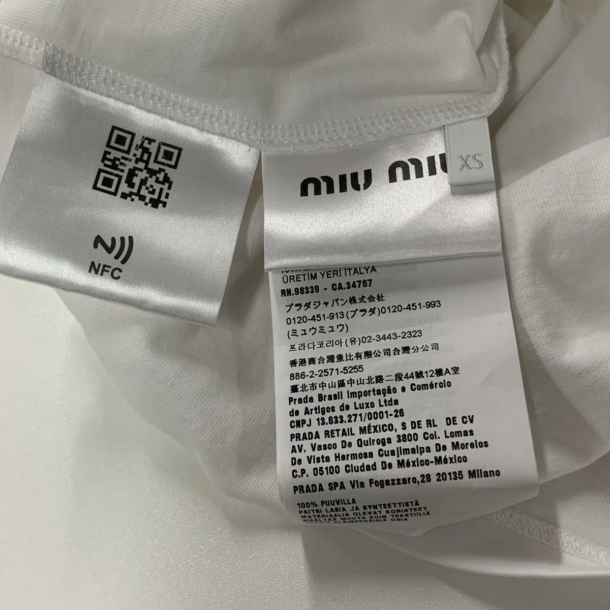 Miu Miu Miu Miu White T-Shirt XS Women Size XS / US 0-2 / IT 36-38 - 8 Thumbnail