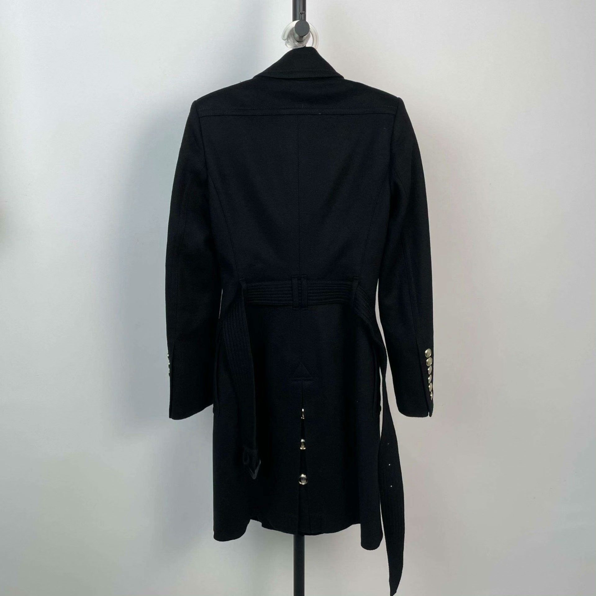 Burberry Burberry Wool Black Coat 36 Women Size S / US 4 / IT 40 - 2 Thumbnail
