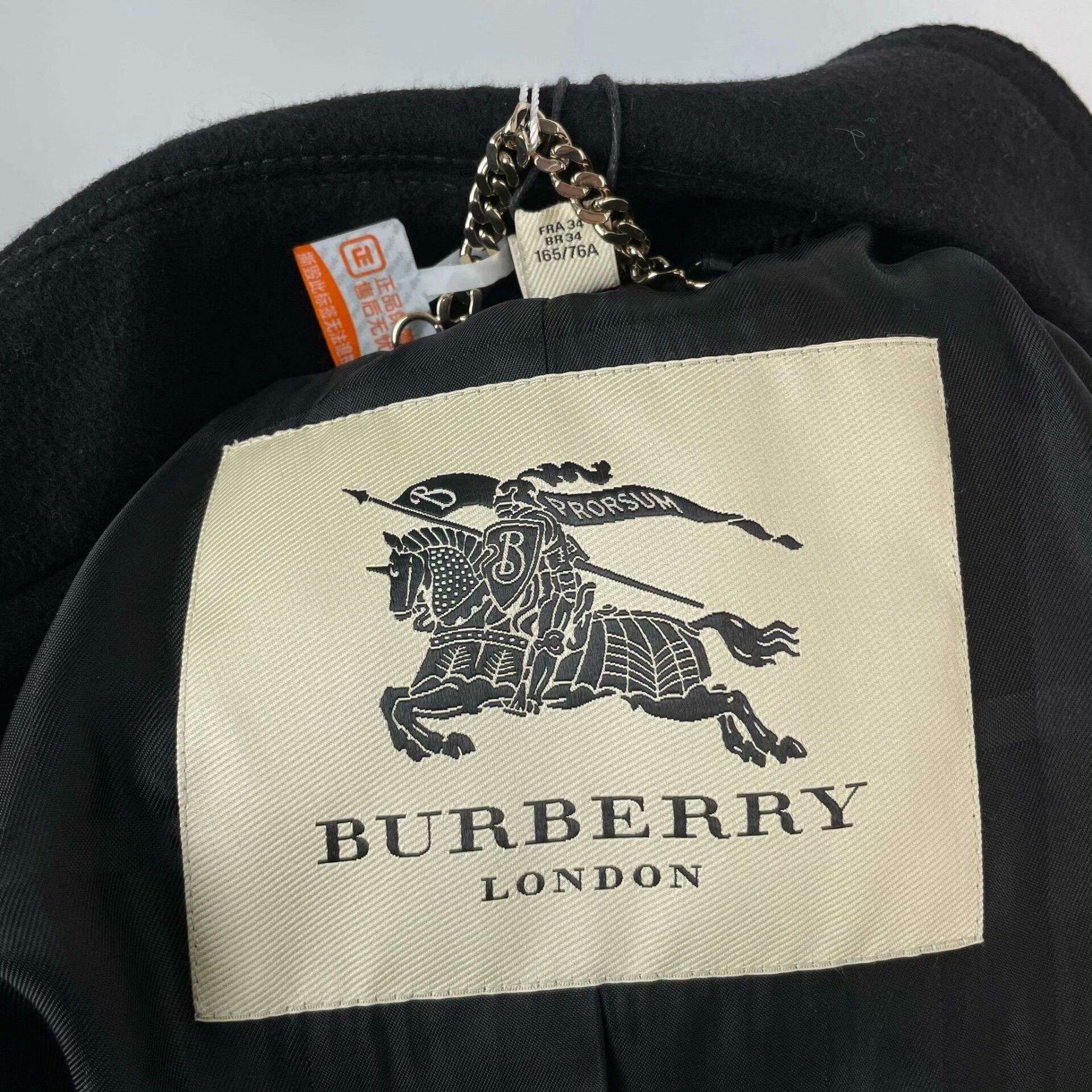 Burberry Burberry Wool Black Coat 36 Women Size S / US 4 / IT 40 - 6 Thumbnail