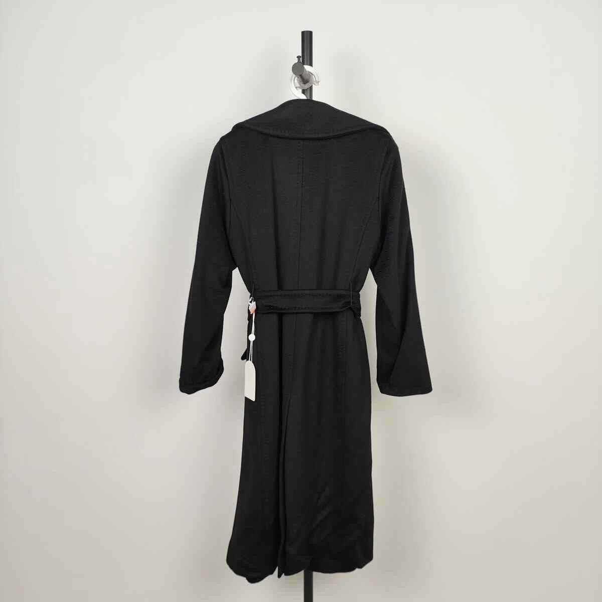 Max Mara Max Mara Long Black Coat XS Women Size XS / US 0-2 / IT 36-38 - 2 Thumbnail