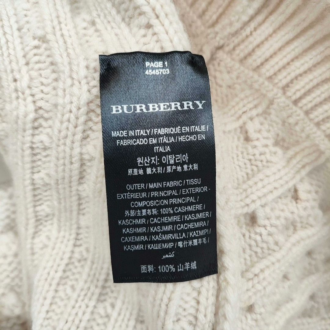 Burberry Burberry Wool White Sweater S Women Size S / US 4 / IT 40 - 2 Thumbnail