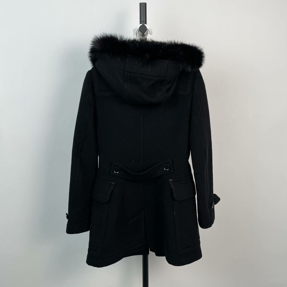 Burberry Burberry Wool Black Coat 34 Women Size XS / US 0-2 / IT 36-38 - 2 Thumbnail