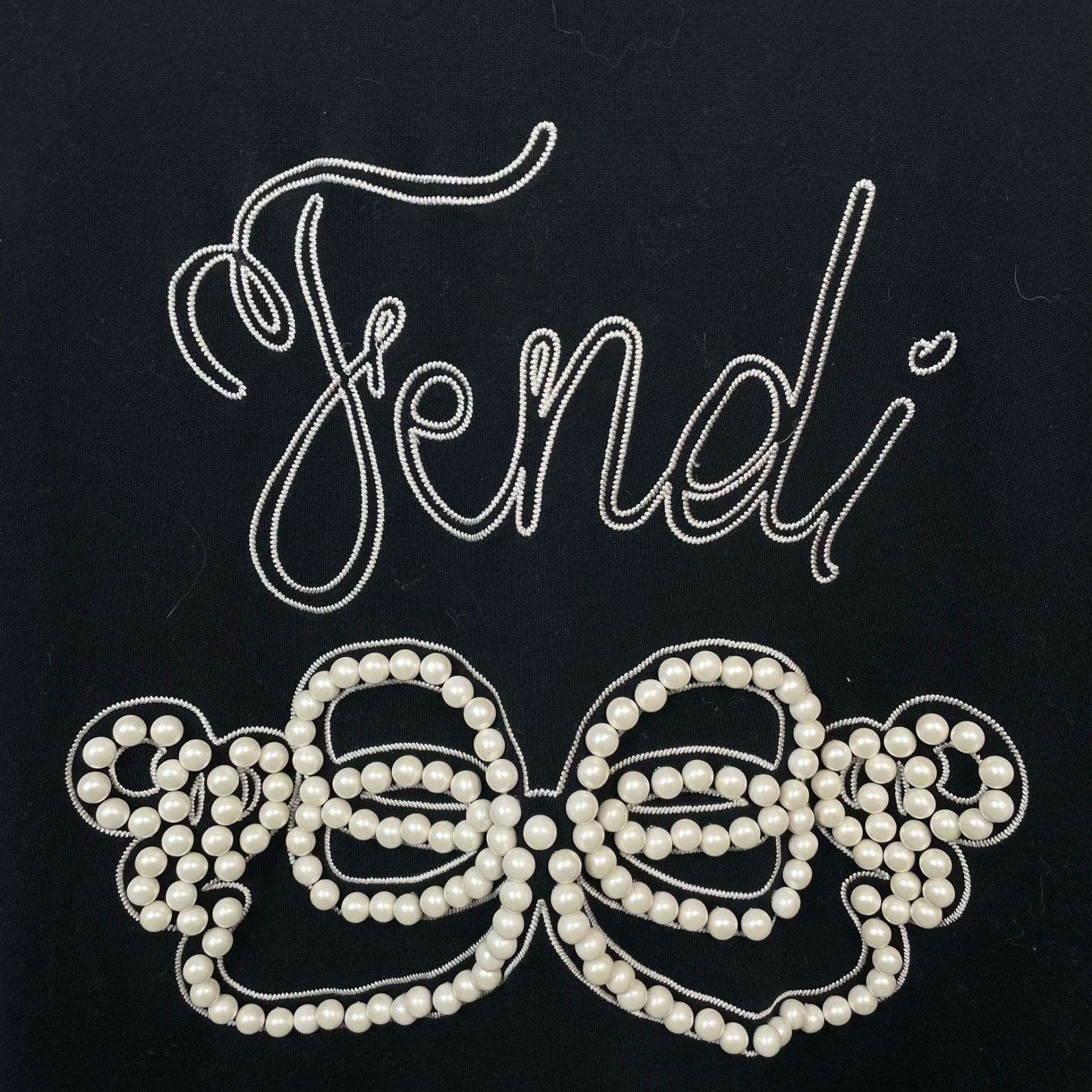 Fendi Fendi Cotton Long Black Hoodie XS Women Size XS / US 0-2 / IT 36-38 - 3 Thumbnail