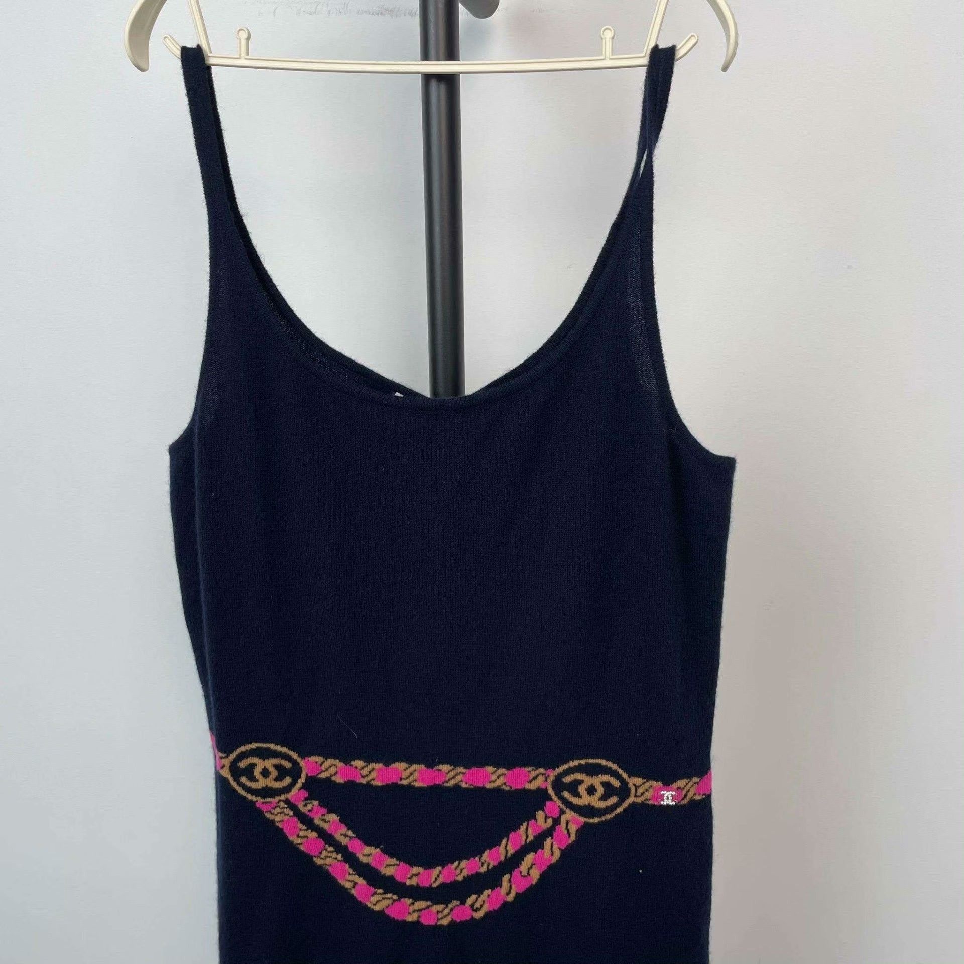 Chanel Chanel Knit Blue Dress 40 Women Size M / US 6-8 / IT 42-44 - 3 Thumbnail