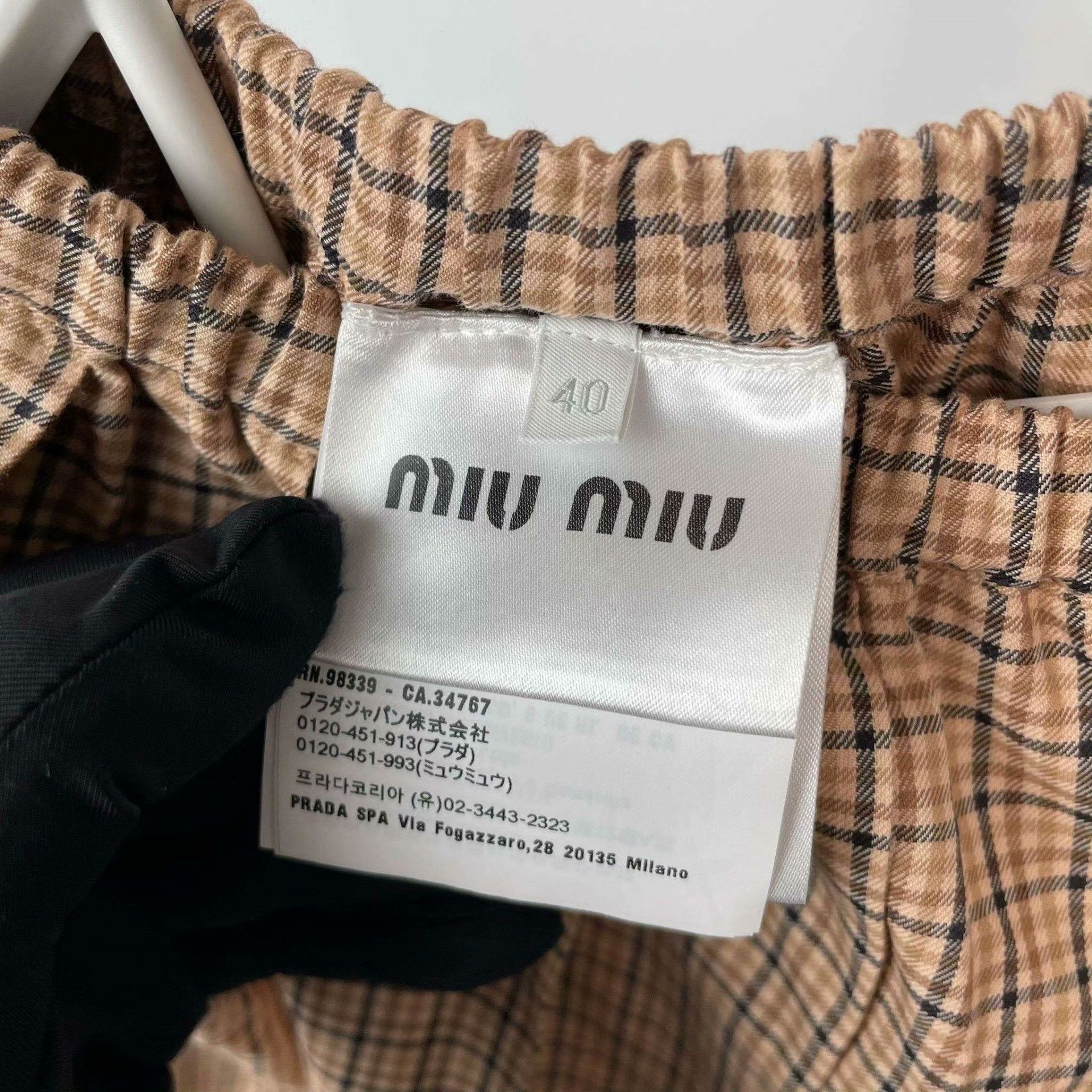 Miu Miu Miu Miu Plaid Skirt 40 Women Size 40" / US 18 - 3 Thumbnail