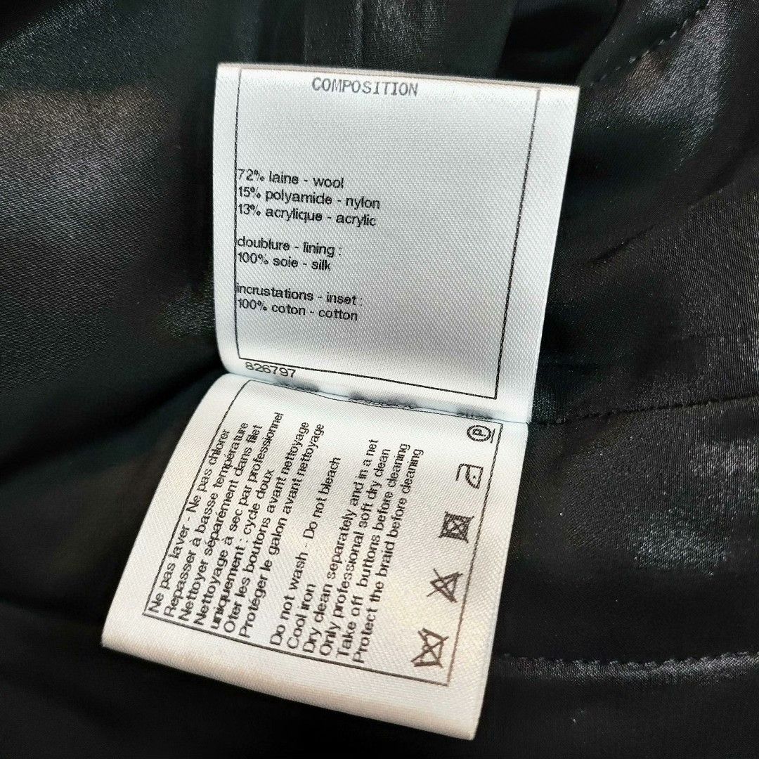 Chanel Chanel Wool Black Coat 34 Women Size XS / US 0-2 / IT 36-38 - 7 Thumbnail