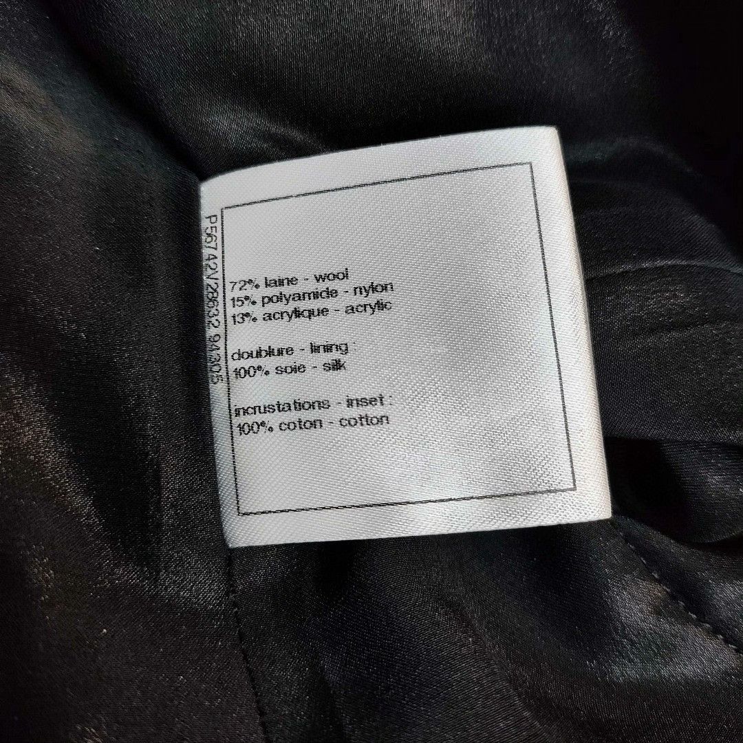 Chanel Chanel Wool Black Coat 34 Women Size XS / US 0-2 / IT 36-38 - 8 Thumbnail