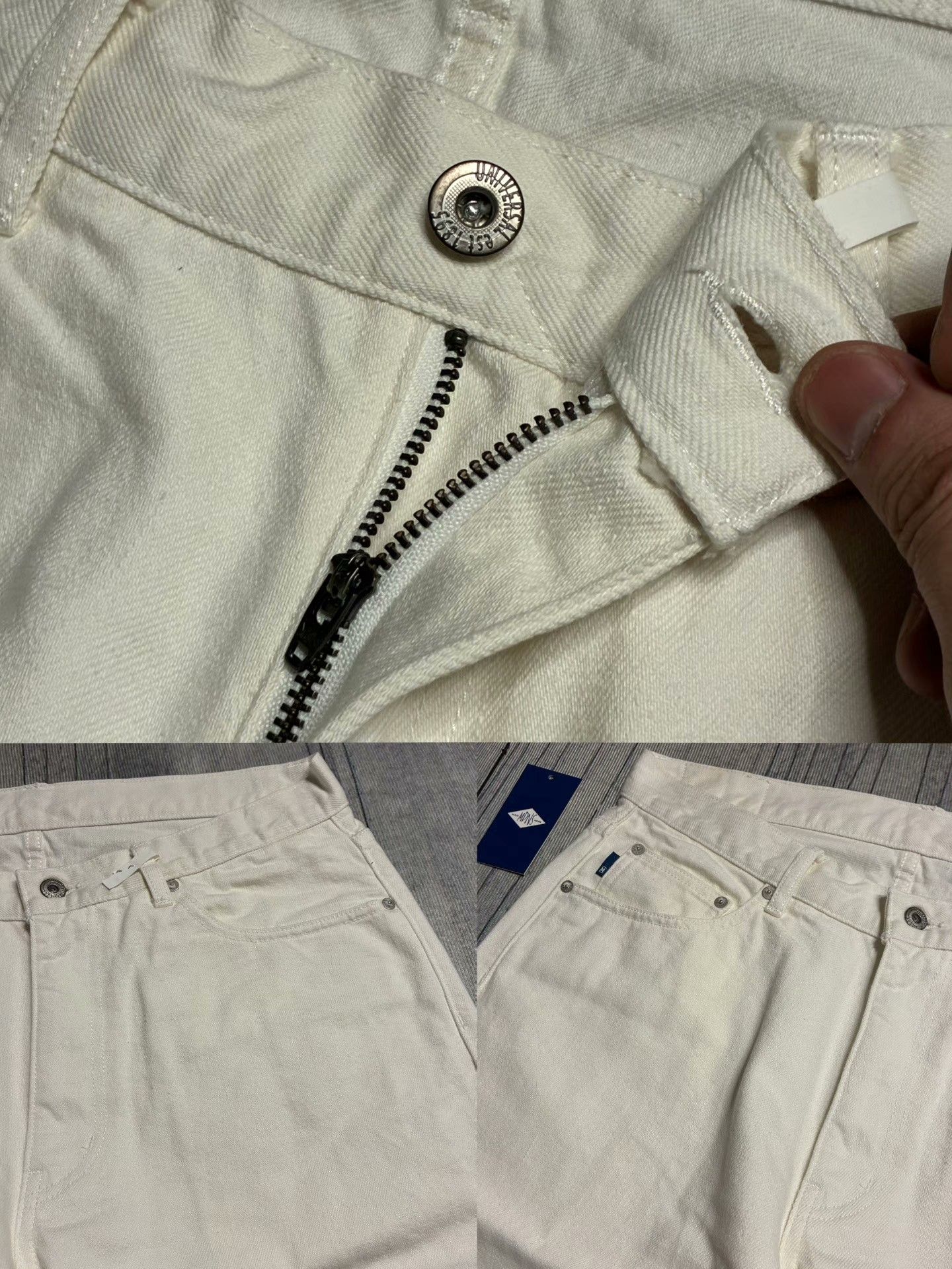 Madness Denim White Denim Jeans L Men Size US 34 / EU 50 - 3 Thumbnail