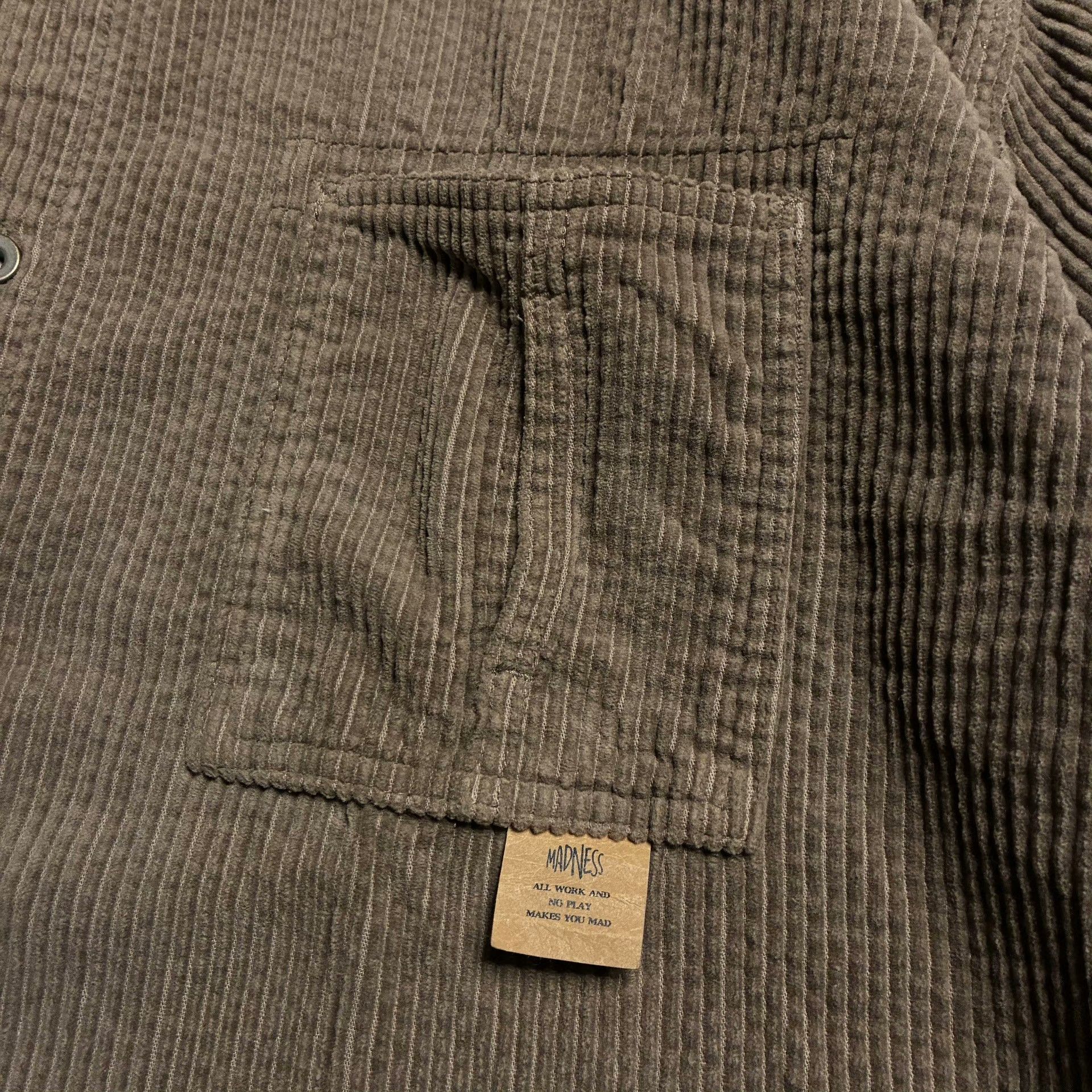 Madness Corduroy Brown Shirt M Men Size US M / EU 48-50 / 2 - 4 Thumbnail