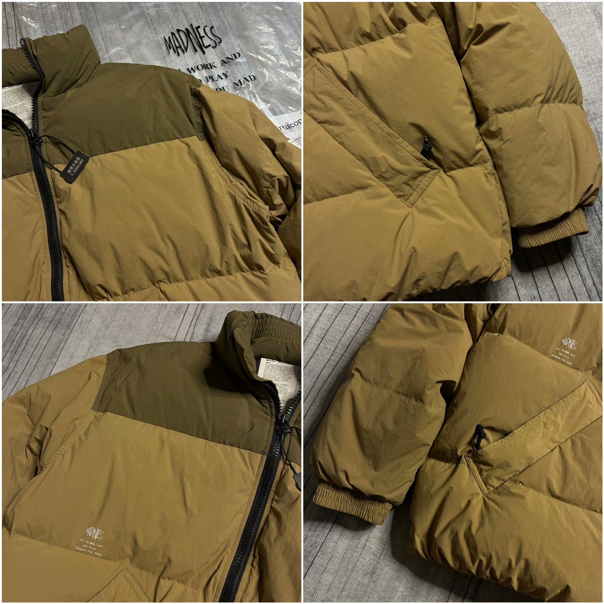 Madness Down Beige Heavy Coat L Men Size US L / EU 52-54 / 3 - 3 Thumbnail