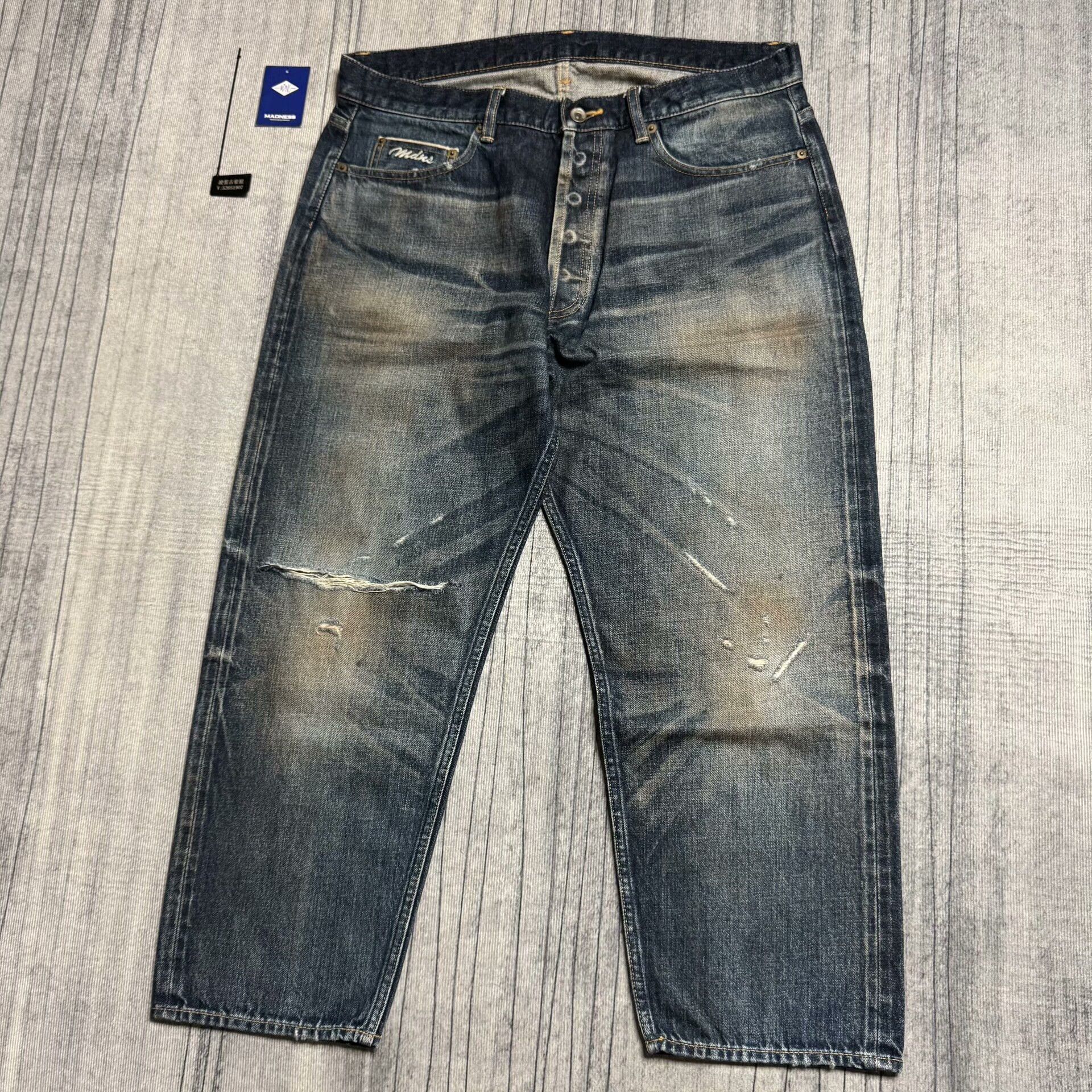 Madness Distressed Multi Denim Jeans L Men Size US 34 / EU 50 - 2 Thumbnail