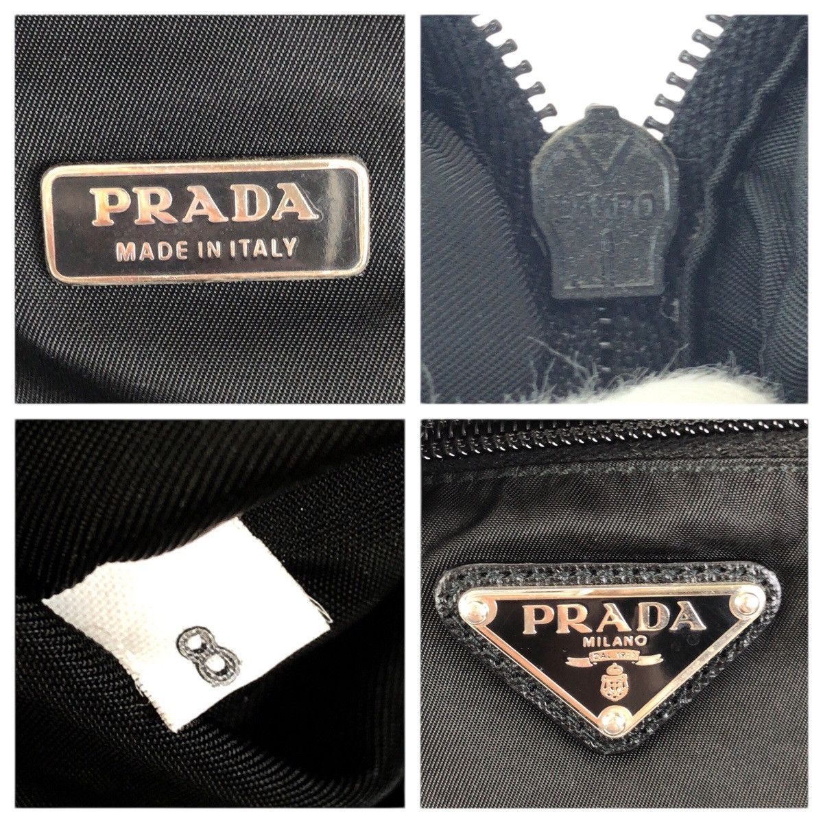 Prada Prada Prada Tessuto Saffiano Nylon Leather Clutch Bag Textile Clutch Bag DUTY FREE for USA Size ONE SIZE - 4 Thumbnail