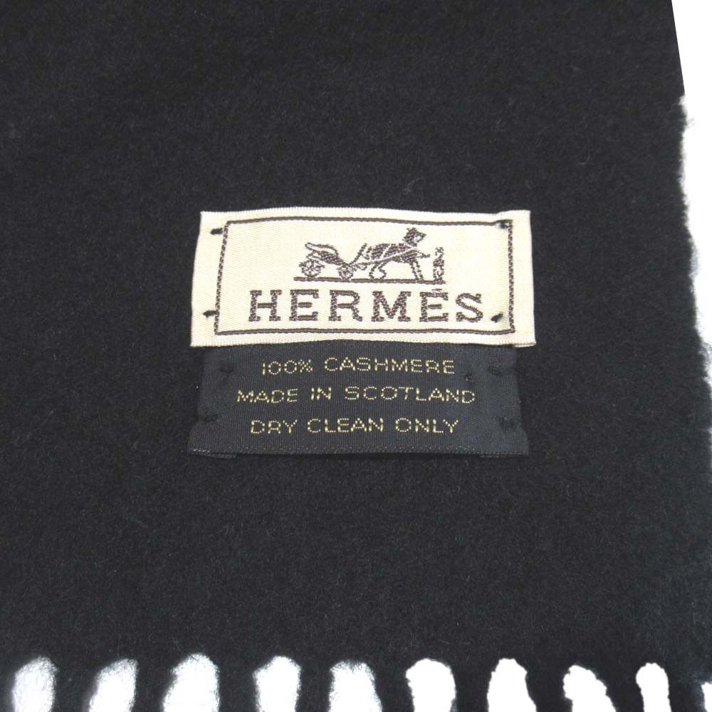 Hermes Hermes Hermes 100 Percent Cashmere Fringe Scarf Textile Scarf DUTY FREE for USA Size ONE SIZE - 5 Thumbnail