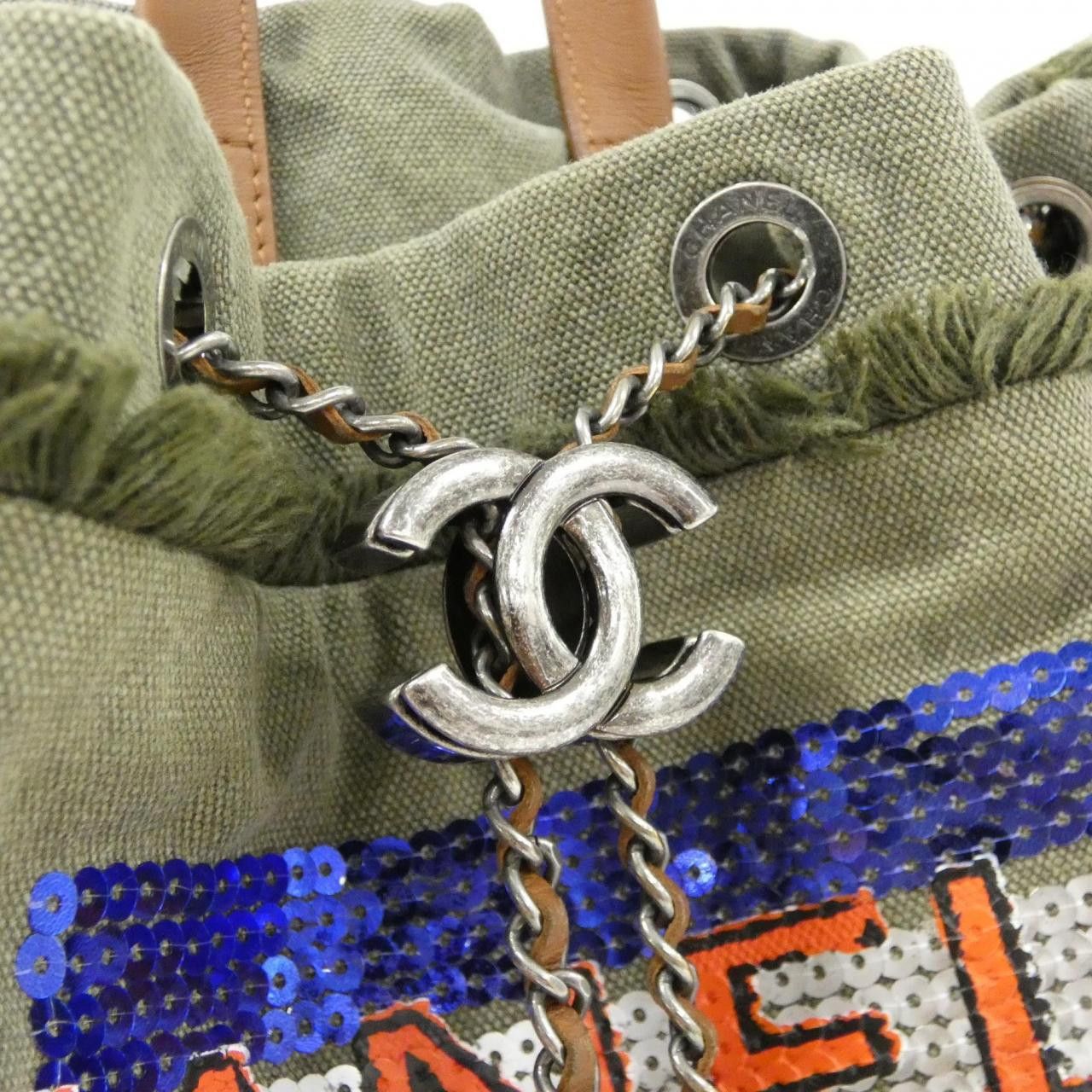Chanel Chanel Chanel Canvas Sequin Backpack Textile Backpack DUTY FREE for USA Size ONE SIZE - 6 Thumbnail