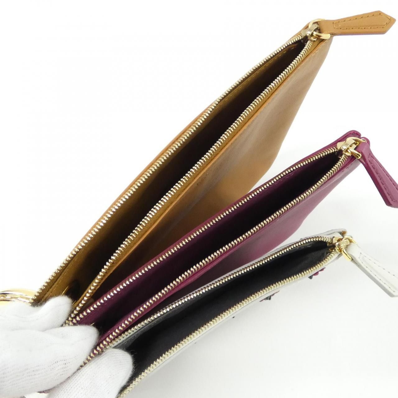 Fendi Fendi Fendi Triplette Leather Clutch Leather Vanity Bag 8BS001 A1FS DUTY FREE for USA Size ONE SIZE - 8 Thumbnail