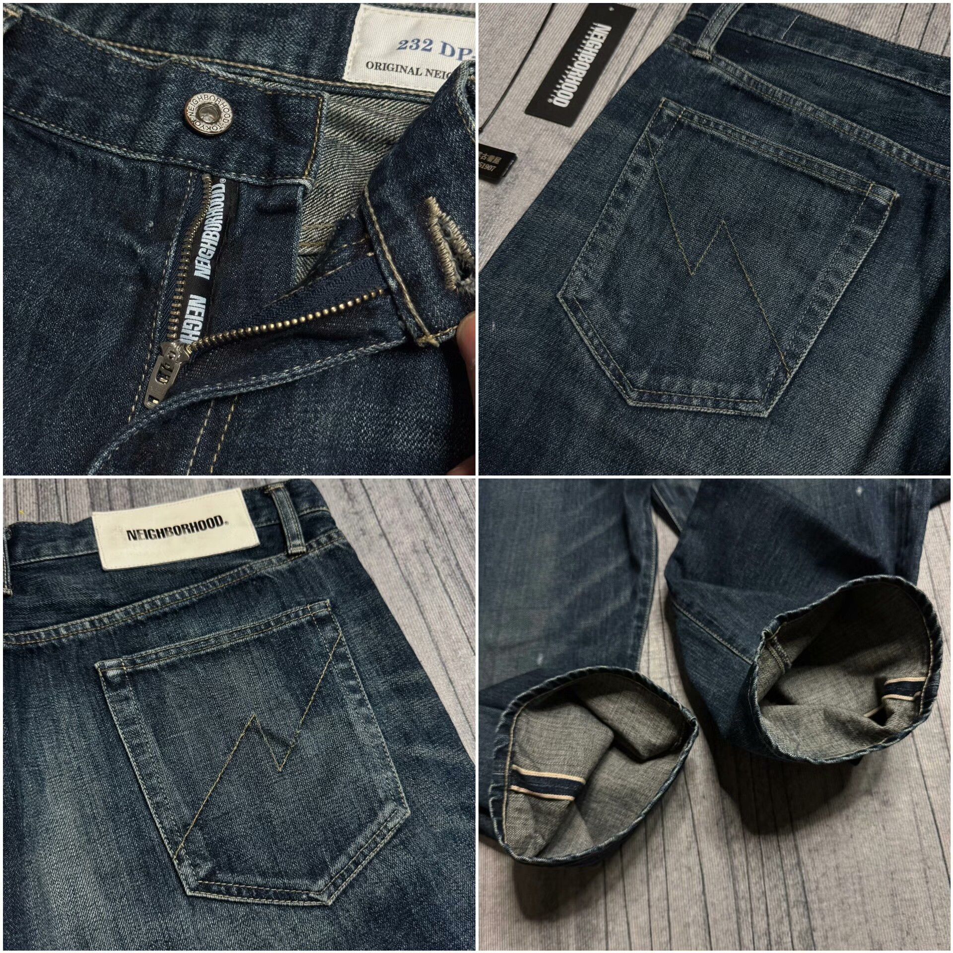 Neighborhood Washed White Denim Jeans XL Men Size US 36 / EU 52 - 4 Thumbnail