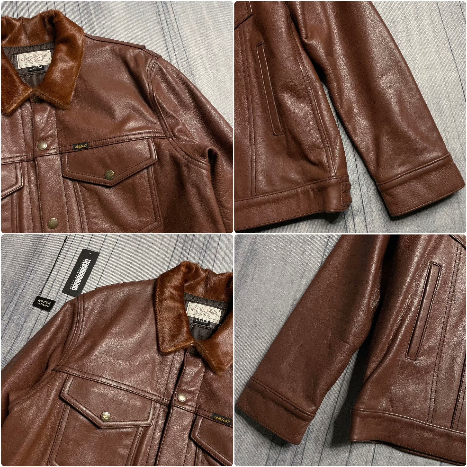 Neighborhood Retro Black Leather Jacket L Men Size US L / EU 52-54 / 3 - 4 Thumbnail