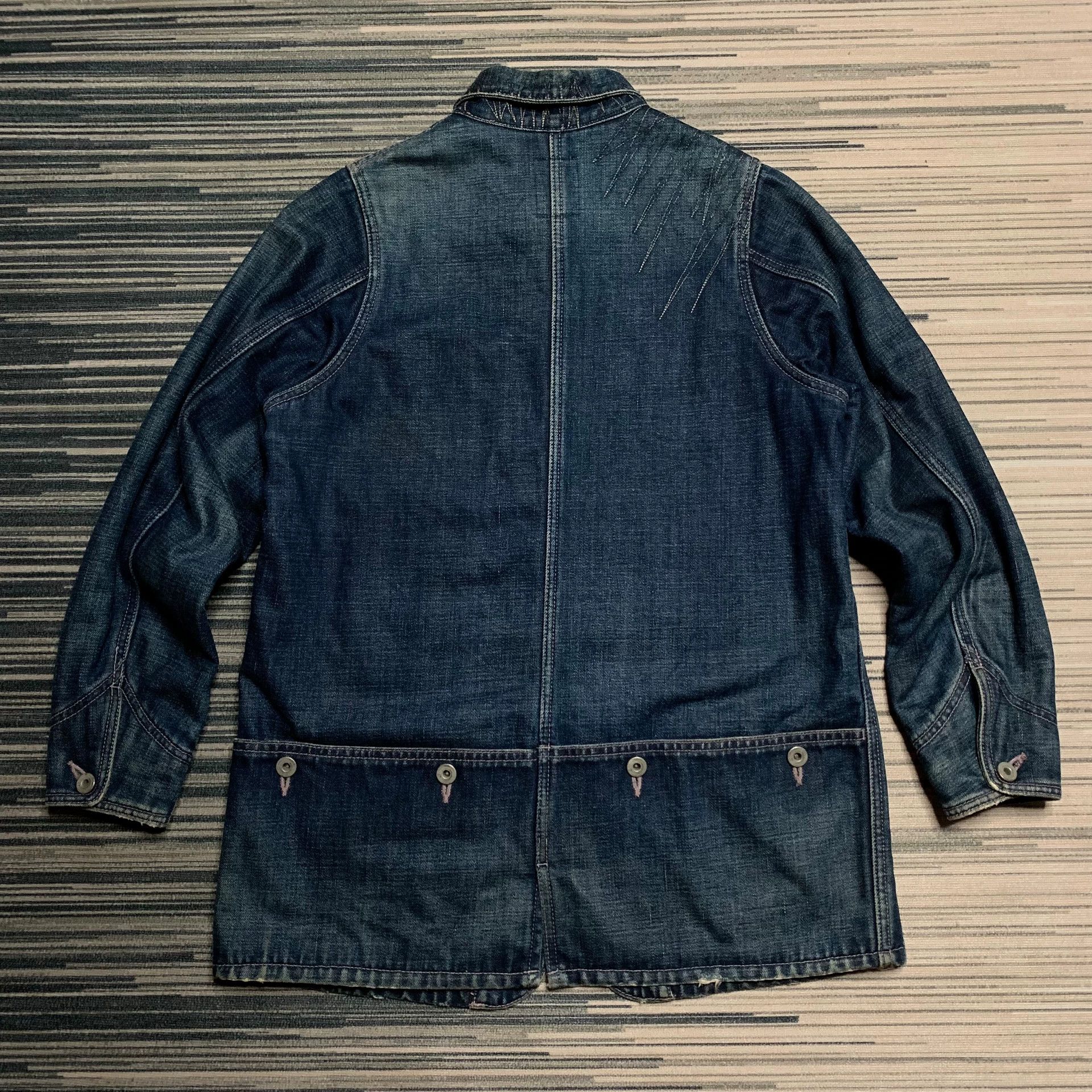 Neighborhood Comme des Garçons Denim Wool White Light Jacket S Men Size US S / EU 44-46 / 1 - 2 Thumbnail
