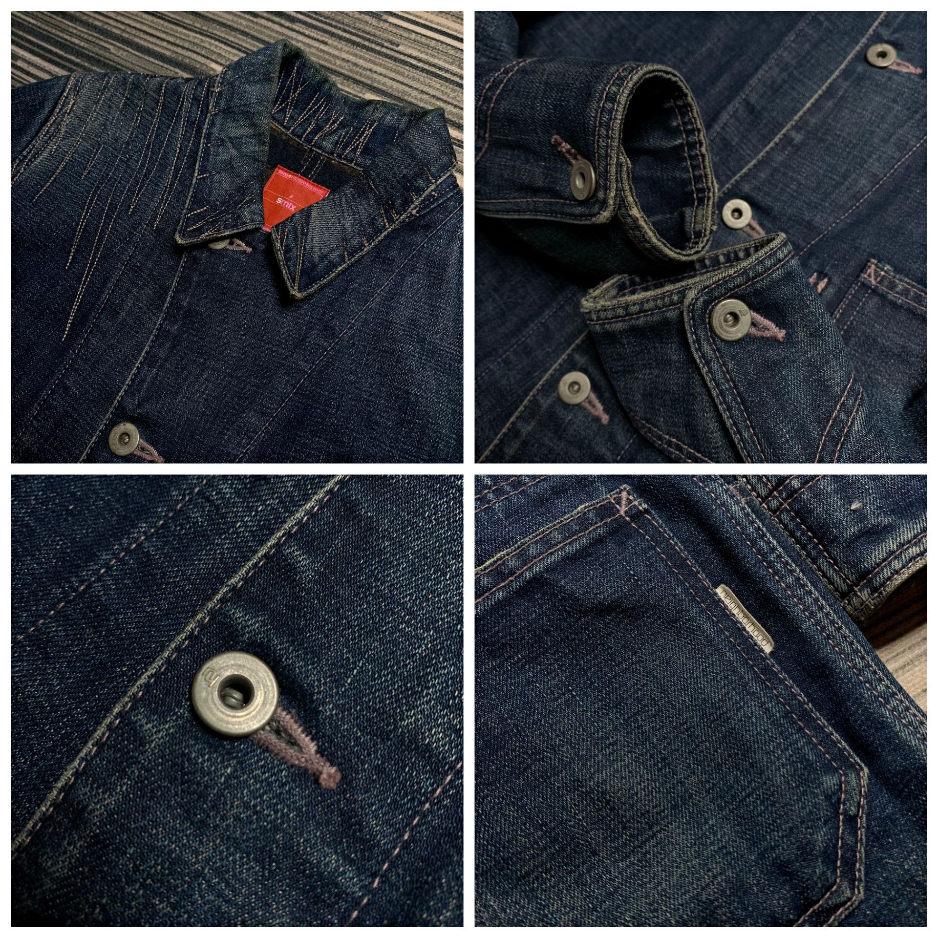 Neighborhood Comme des Garçons Denim Wool White Light Jacket S Men Size US S / EU 44-46 / 1 - 4 Thumbnail