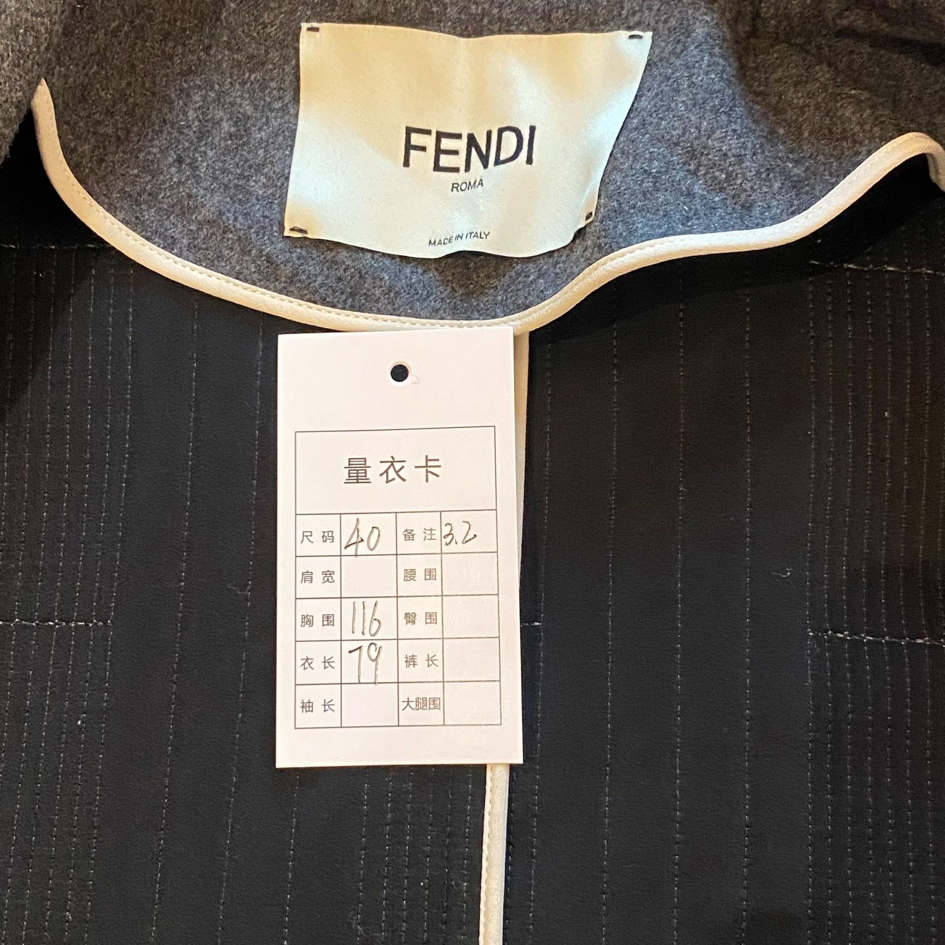 Fendi Fendi Gray Coat Outerwear Casual Size US M / EU 48-50 / 2 - 6 Thumbnail