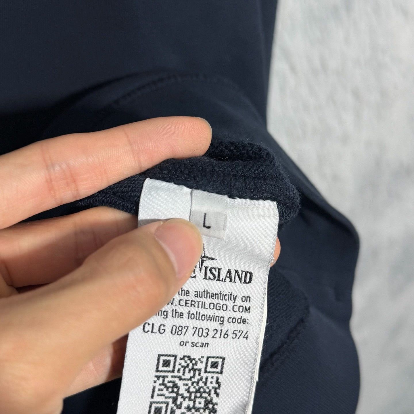 Stone Island Stone Island Blue Crewneck Designer Size US L / EU 52-54 / 3 - 5 Thumbnail