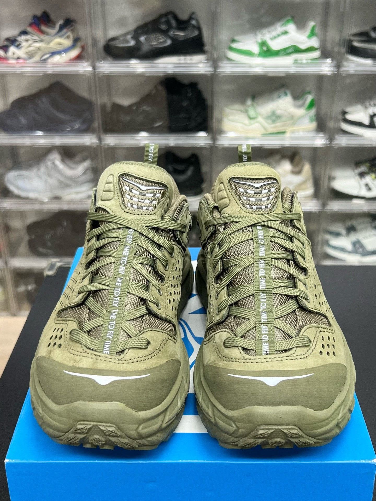 Hoka Hoka Green Designer Casual Streetwear Size US M / EU 48-50 / 2 - 2 Thumbnail