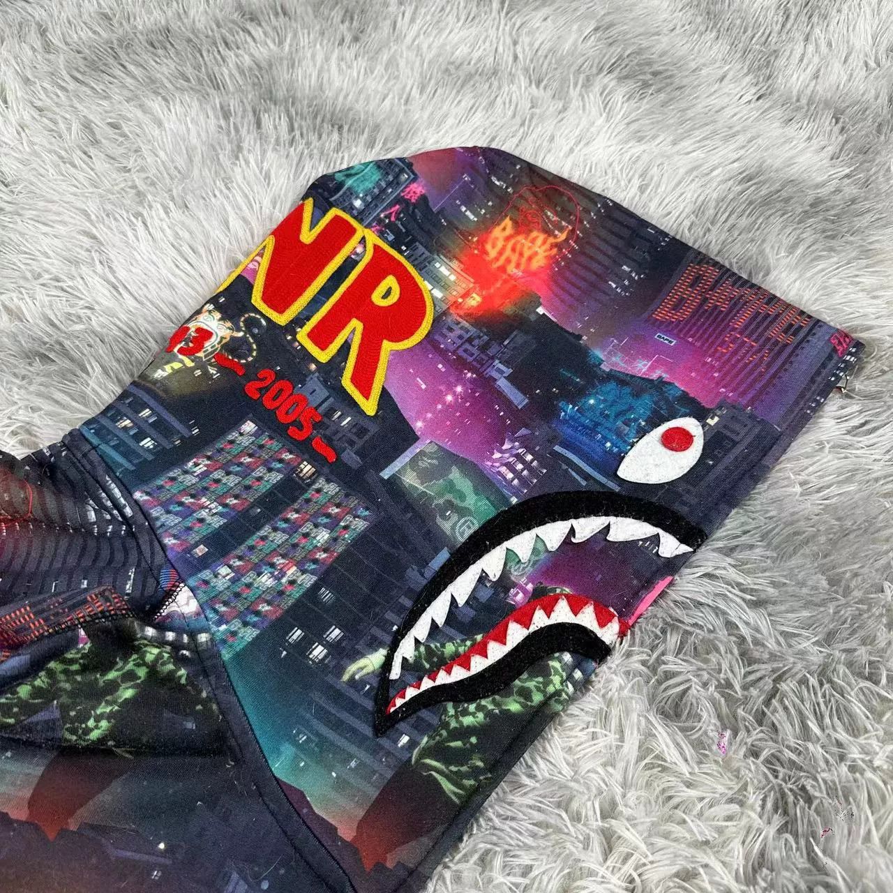 Bape Bape Purple Shark Jacket Outerwear Size US XXL / EU 58 / 5 - 8 Thumbnail